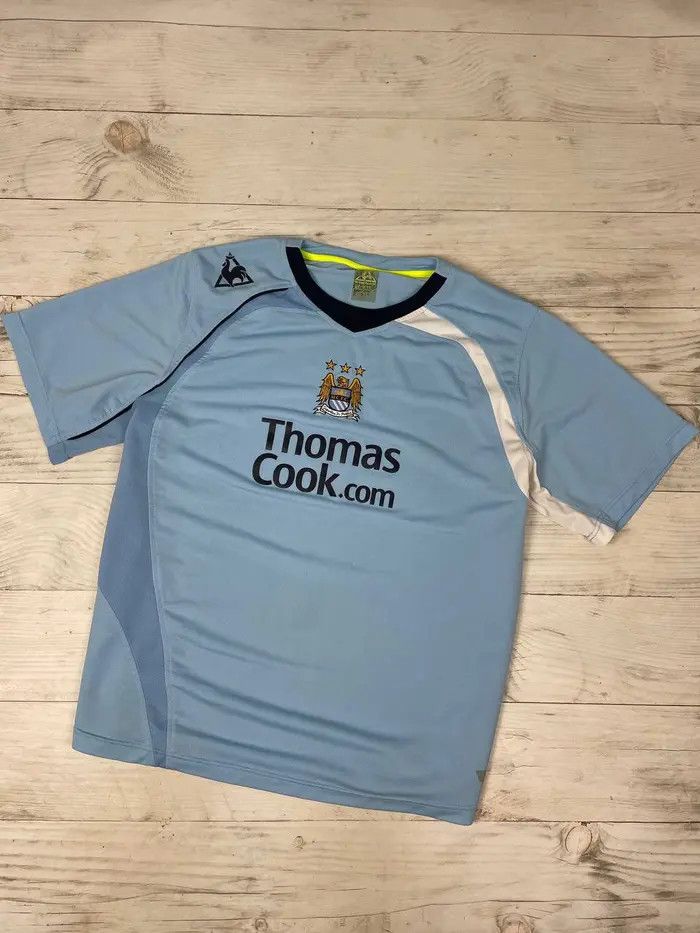 Le Coq Sportif Vintage Manchester City 2008 2009 Home Shirt Soccer Jersey Size US XXL / EU 58 / 5 - 1 Thumbnail