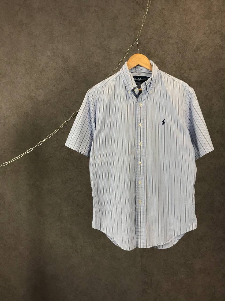 Polo Ralph Lauren vintage designer logo striped shirt