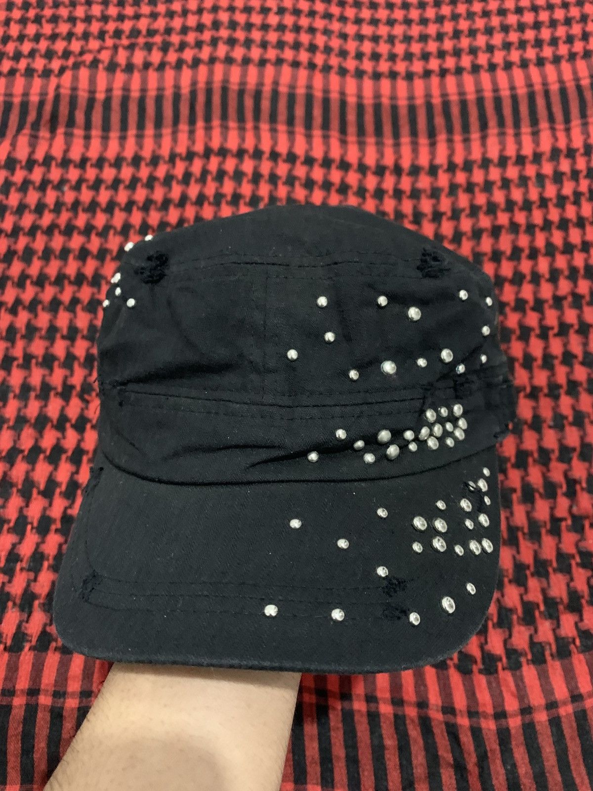 Japanese Brand Undefined Japanese Faded Studded Commando Hat Rock Stylish Size ONE SIZE - 2 Thumbnail
