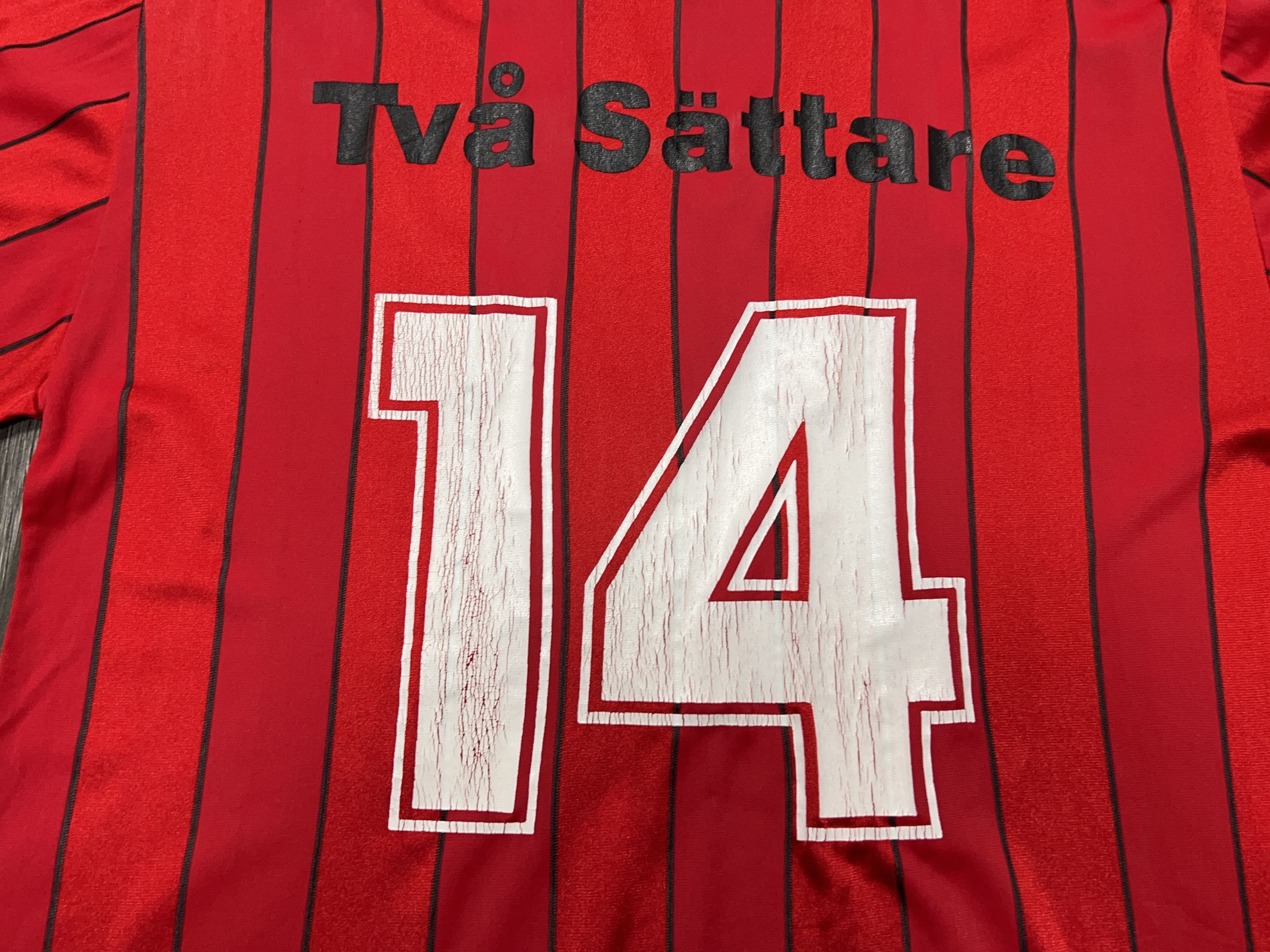 Other 1980s Mens Mitre #14 Vasalunds IF Football Shirt Jersey LS Size US XL / EU 56 / 4 - 15 Thumbnail