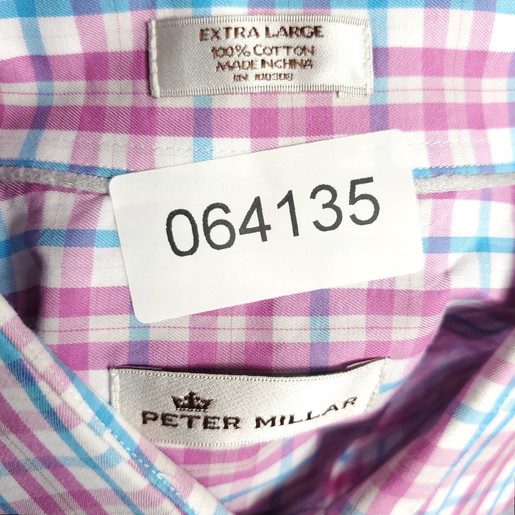 Peter Millar Peter Millar Shirt Mens XL Blue Purple Plaid Button Up Long Sleeve Casual Size US XL / EU 56 / 4 - 7 Thumbnail