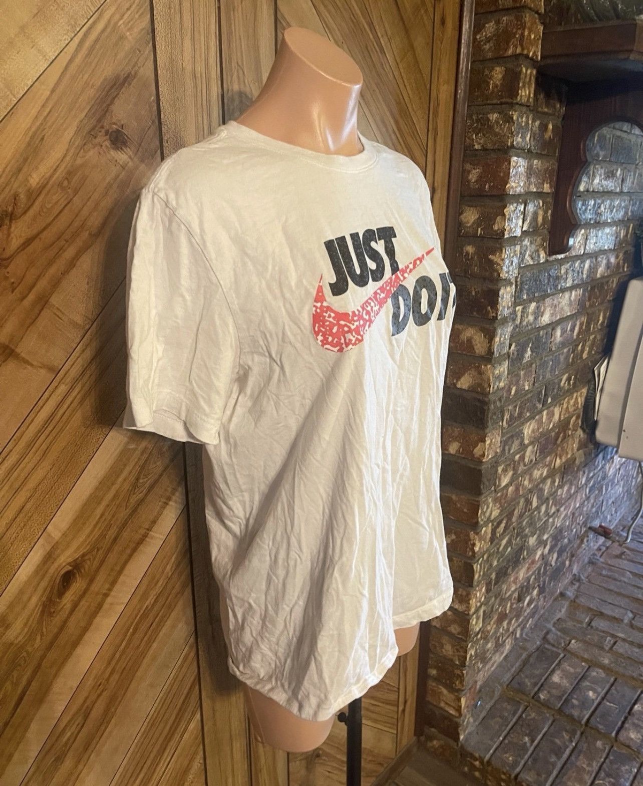 Nike Nike Just Do It Graphic Print Men’s Medium White T-Shirt Size US M / EU 48-50 / 2 - 4 Thumbnail