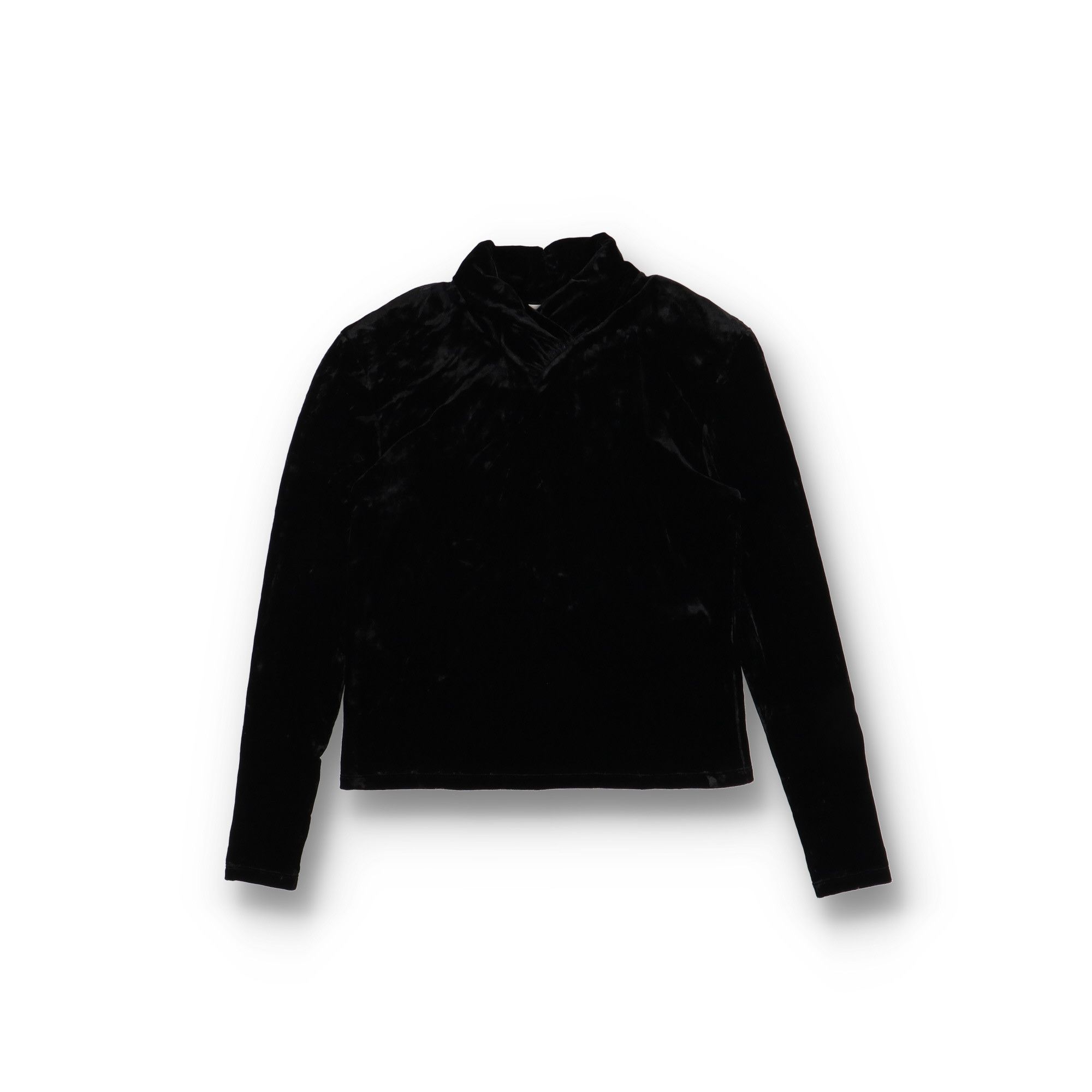 Saint Laurent Paris Black Shawl Collar Velvet Top Size US M / EU 48-50 / 2 - 1 Thumbnail