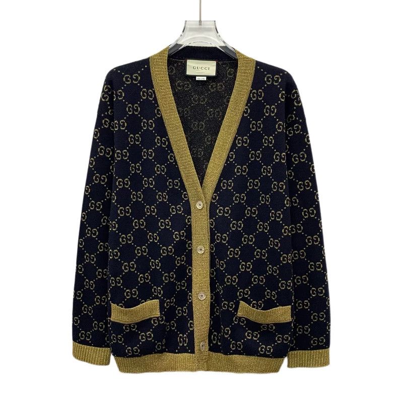 Gucci Gucci Blue Logo Knit Cardigan Coat Size US S / EU 44-46 / 1 - 1 Thumbnail