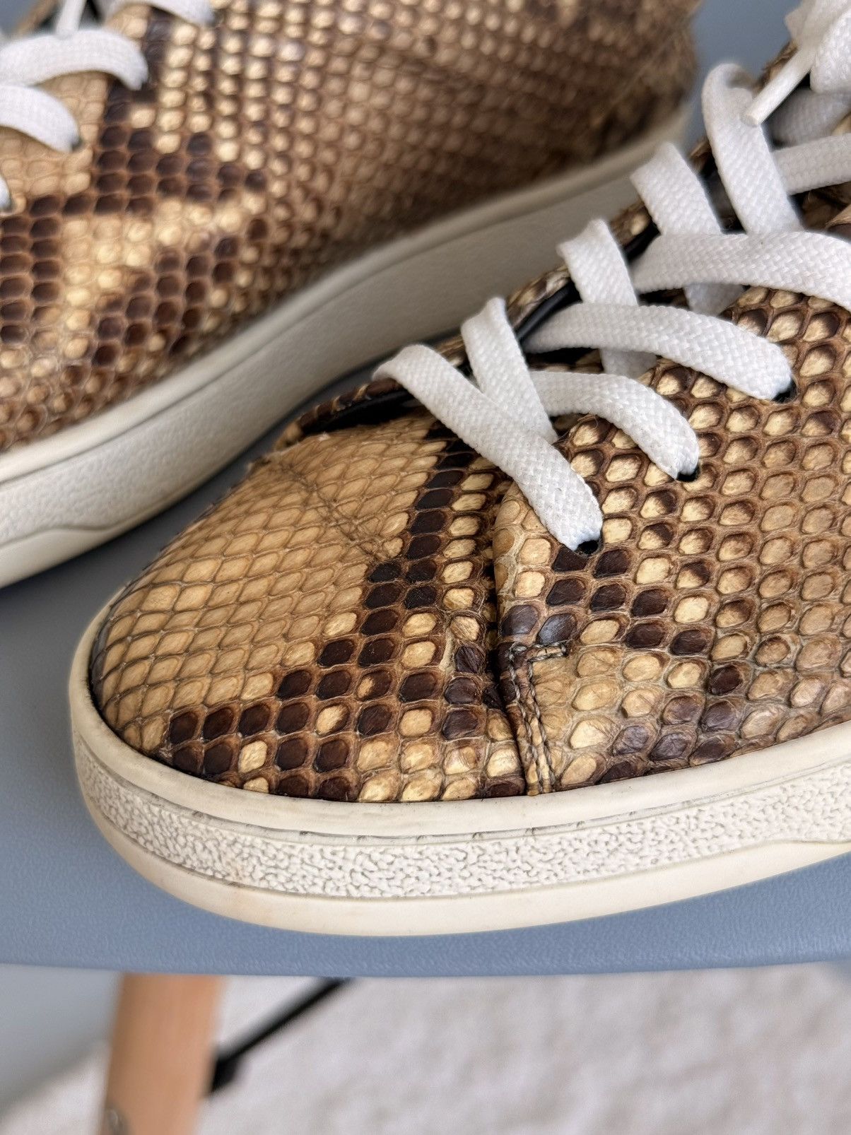 Louis Vuitton Louis Vuitton Style Python Leather Low Top Sneakers Size US 8 / IT 38 - 15 Thumbnail