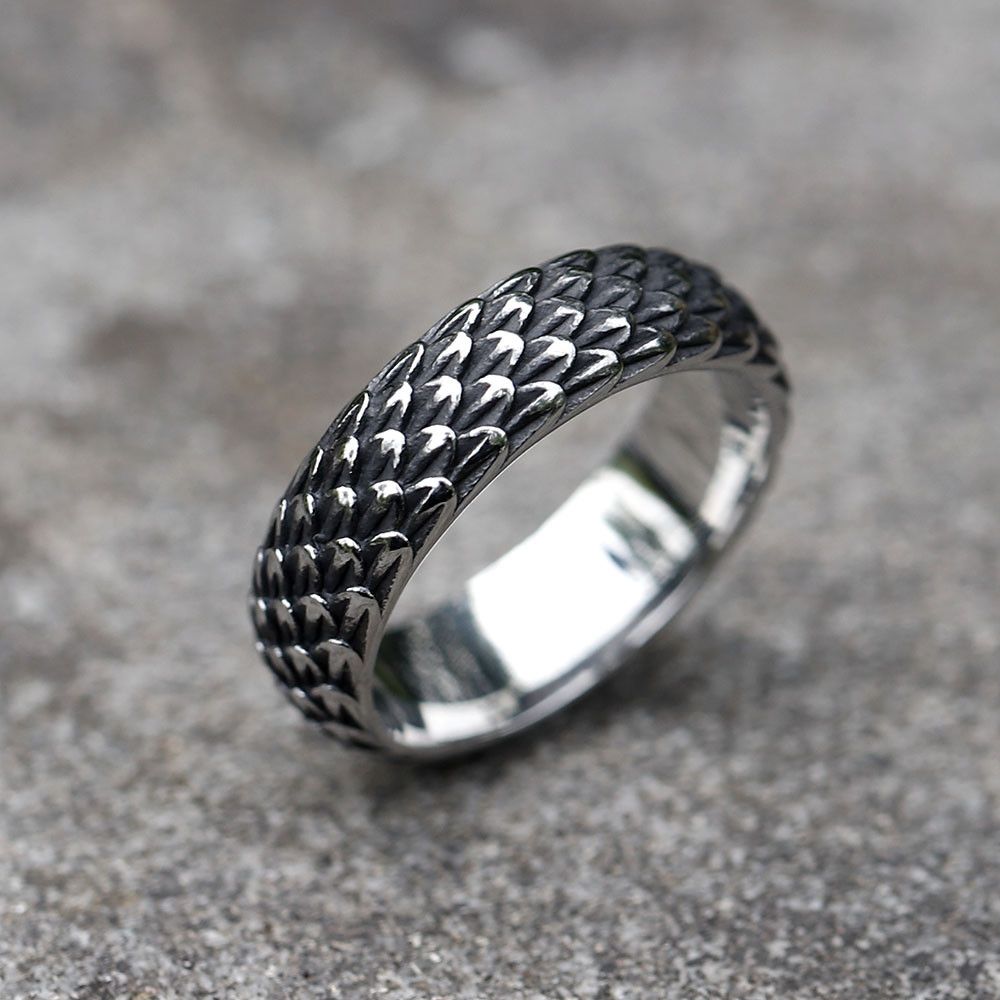 Other SIZE 10 316L Steel Vintage Nordic Viking Dragon Ring Size ONE SIZE - 2 Thumbnail
