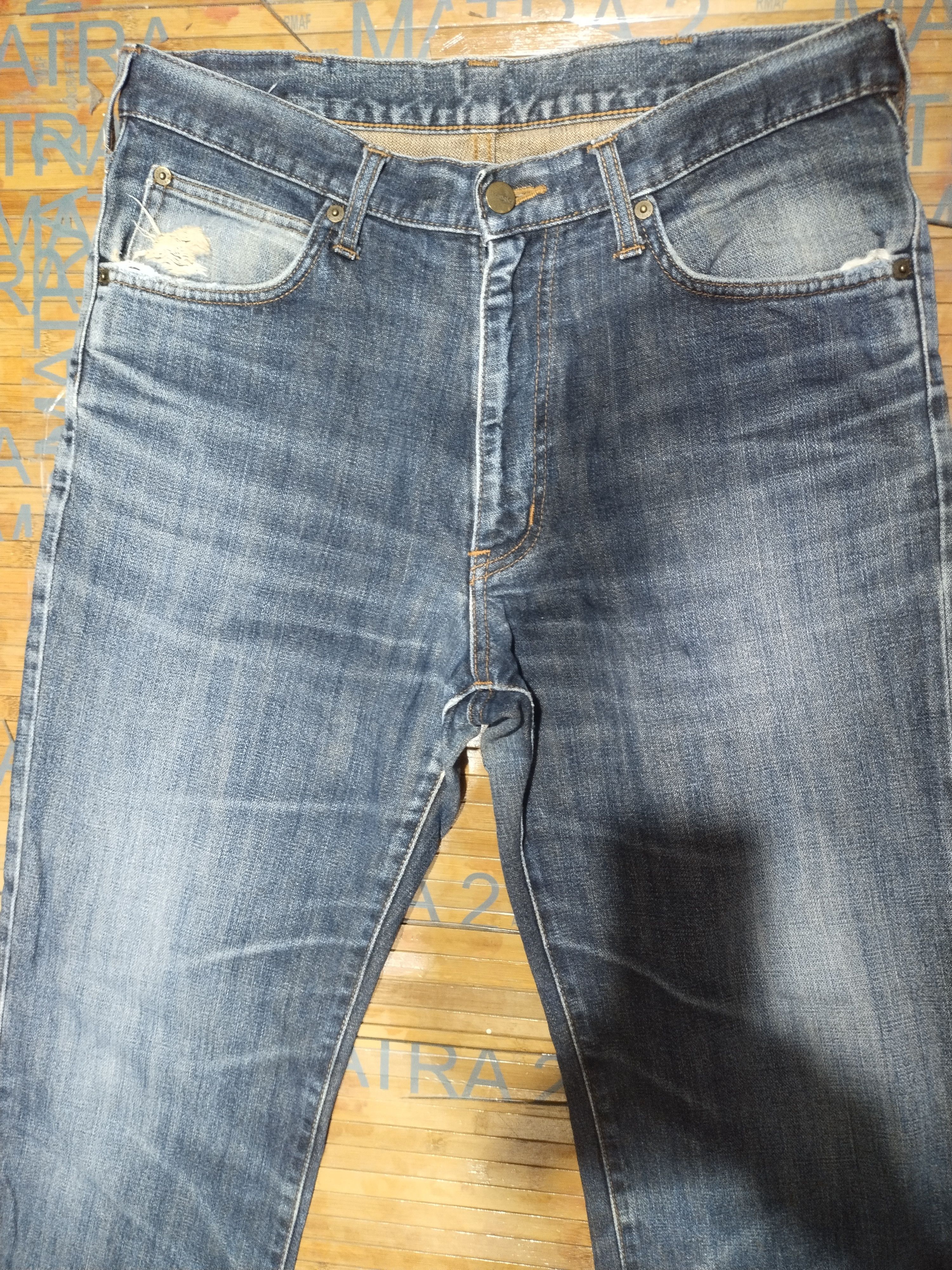 Vintage × Wrangler Wrangler Vintage/ Distressed Denim Sz 34" Size US 34 / EU 50 - 10 Thumbnail