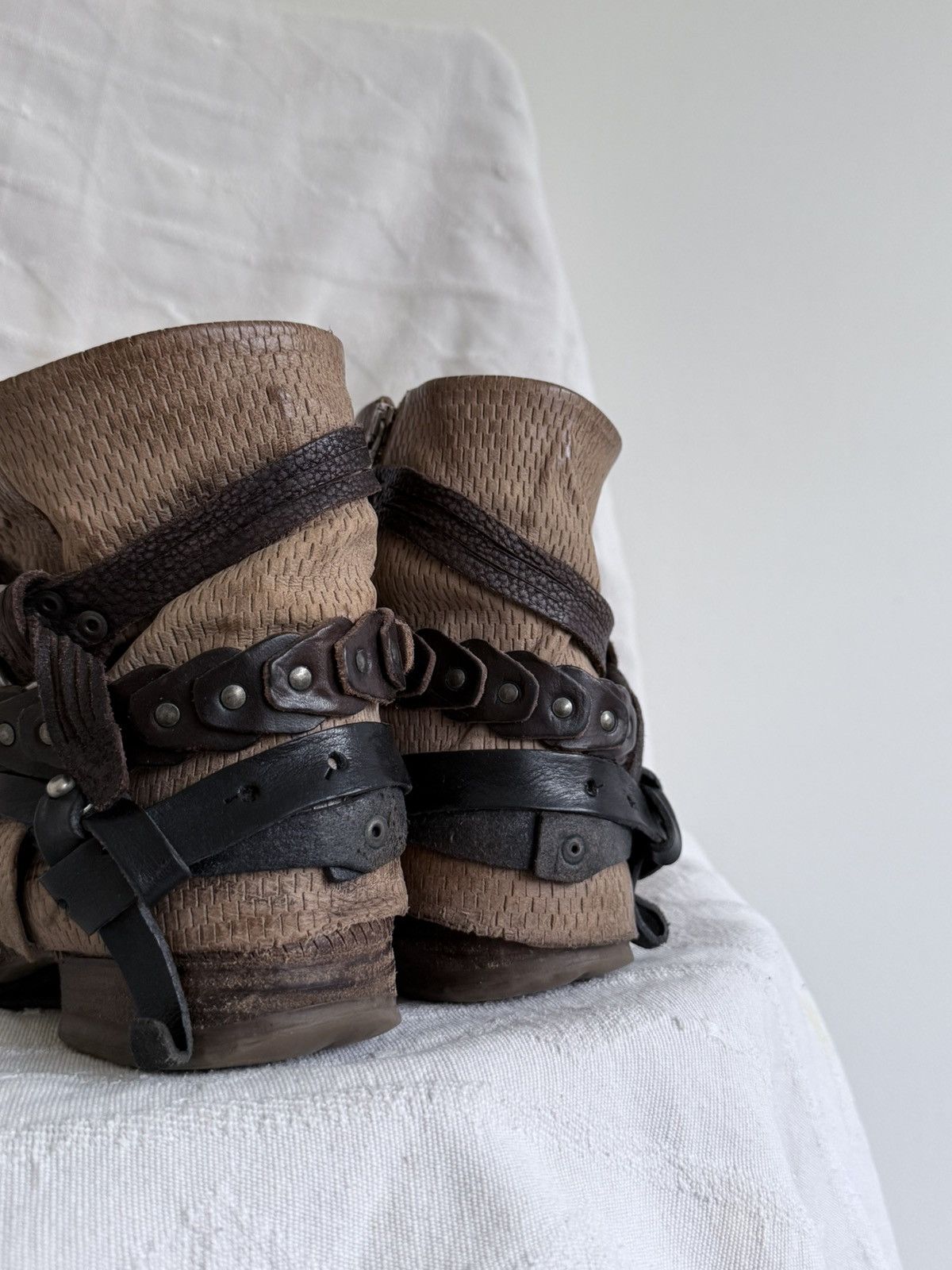 A.S.98 Avant Garde A.S. 98 14th Addiction Style Leather Boots Size US 5.5 / EU 38 - 6 Thumbnail