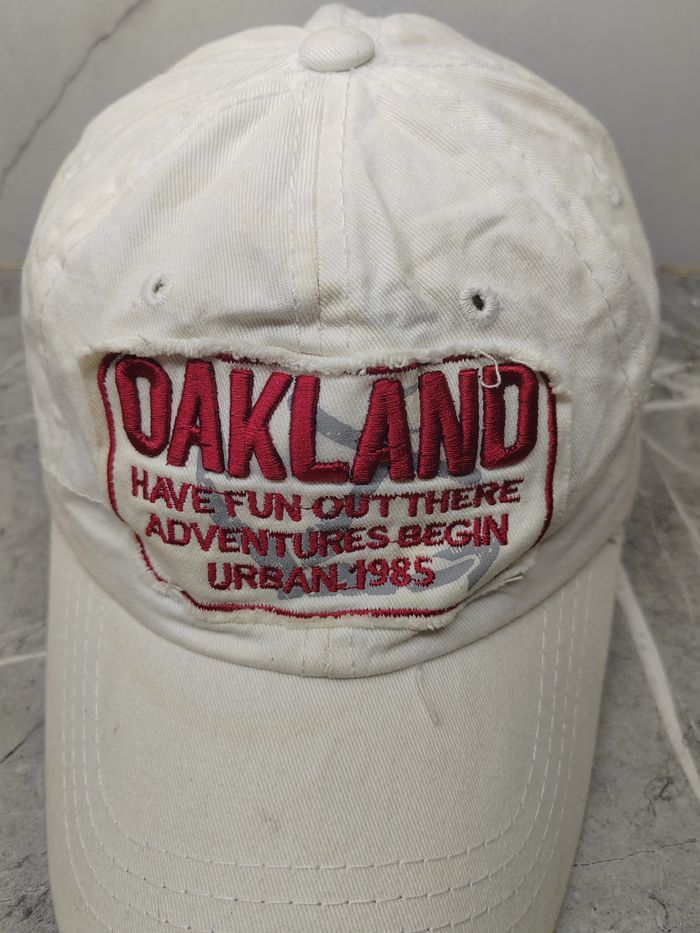 Vintage Vintage Oakland Distressed Style Cap Hat Size ONE SIZE - 3 Thumbnail