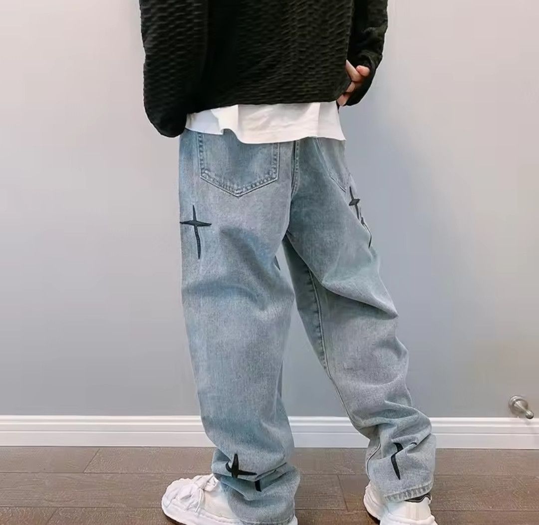 Japanese Brand × Vintage Streetwear Baggy Wide Leg Jeans Size US 32 / EU 48 - 1 Thumbnail