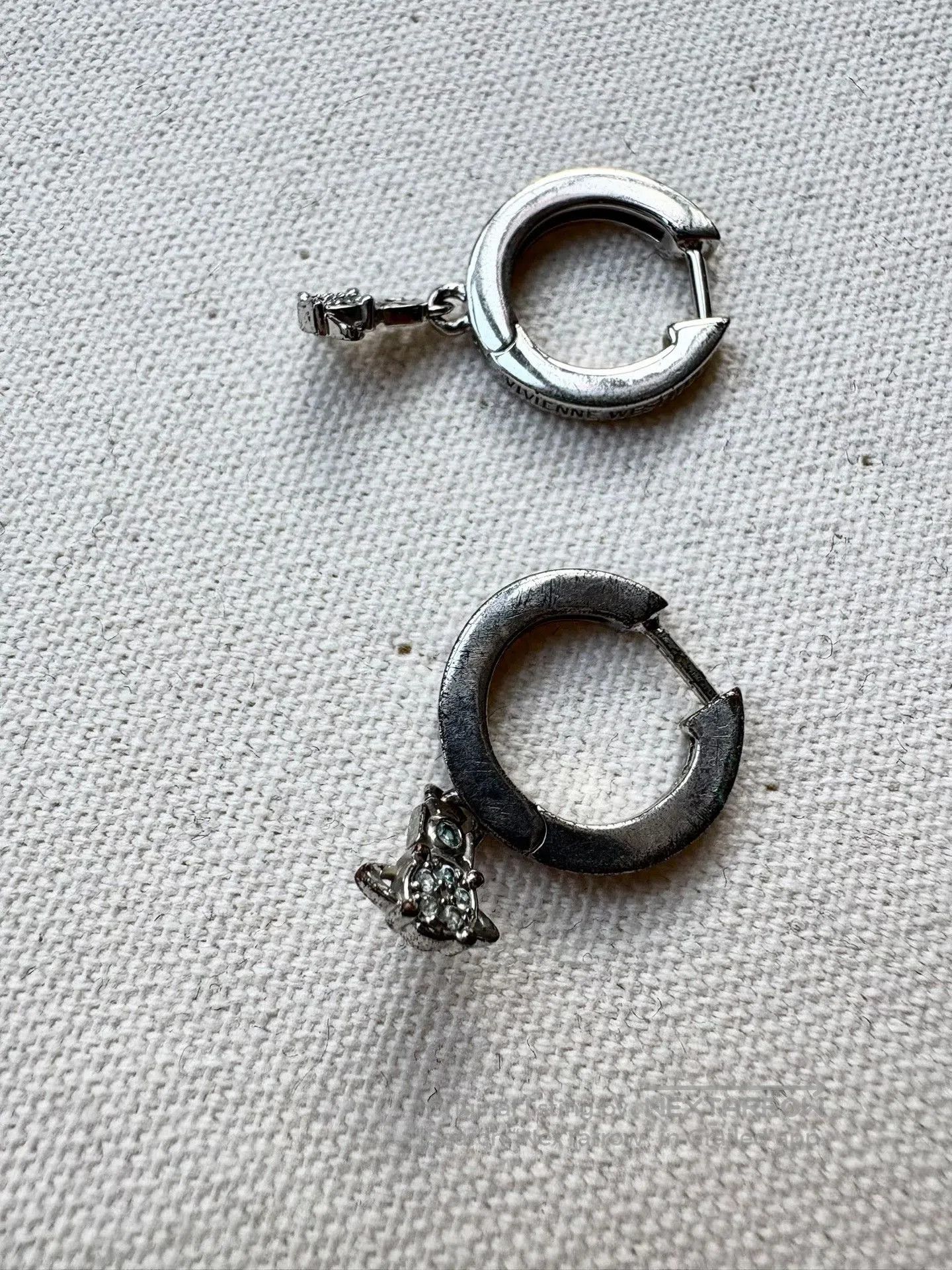 Vivienne Westwood Vivienne Westwood Vintage Silver Saturn Hoop Earrings. Size ONE SIZE - 3 Thumbnail