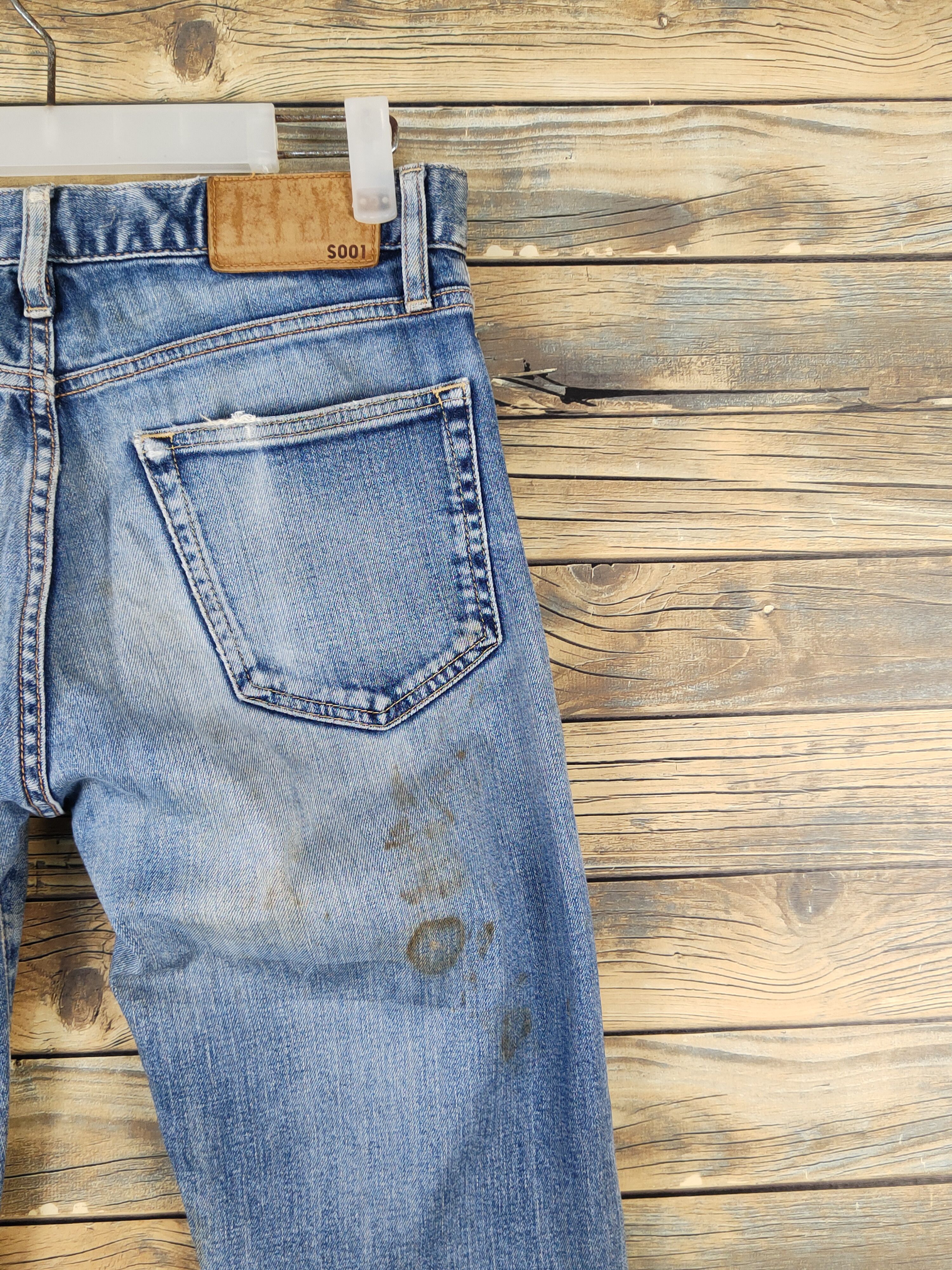 Japanese Brand Uniqlo Blue Distressed Ripped Jeans #W1491 Size US 29 - 10 Thumbnail