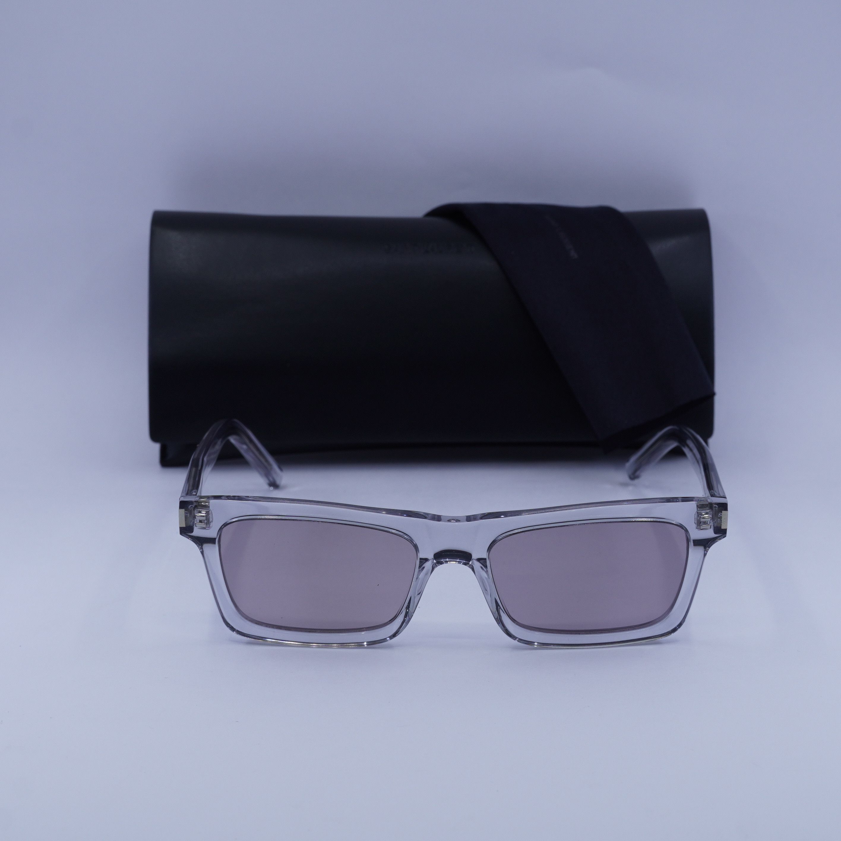 Saint Laurent Paris Saint Laurent SL461 BETTY 013 Sunglasses Grey Rectangle Size ONE SIZE - 12 Thumbnail