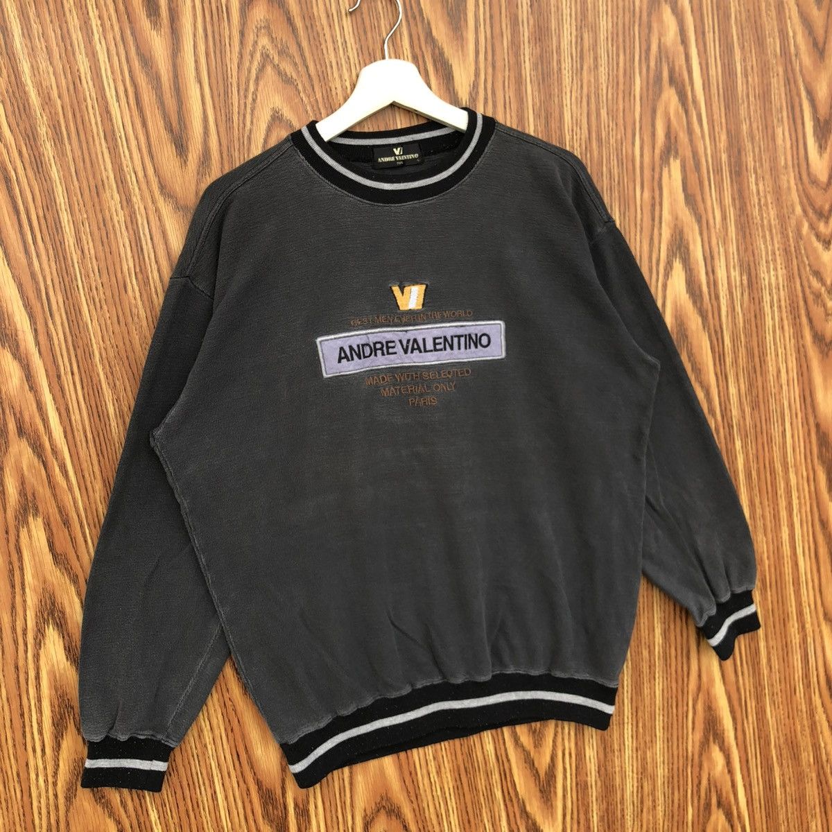 Vintage Vintage Andre Valentino Paris Sweatshirt Size US L / EU 52-54 / 3 - 2 Thumbnail