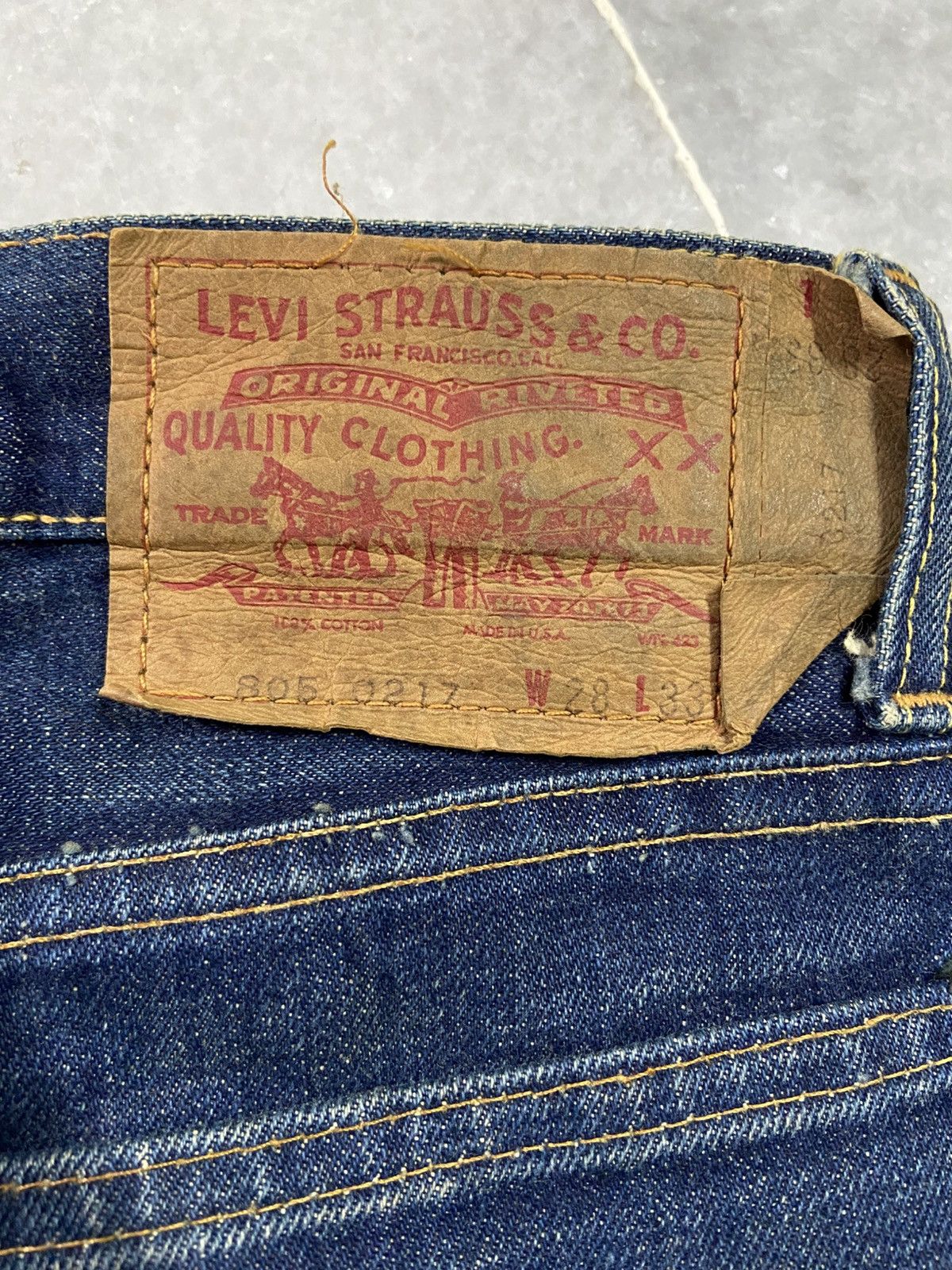 Levi's RARE Vintage Levis 805 0217 Redlines Jeans Size US 28 / EU 44 - 8 Thumbnail