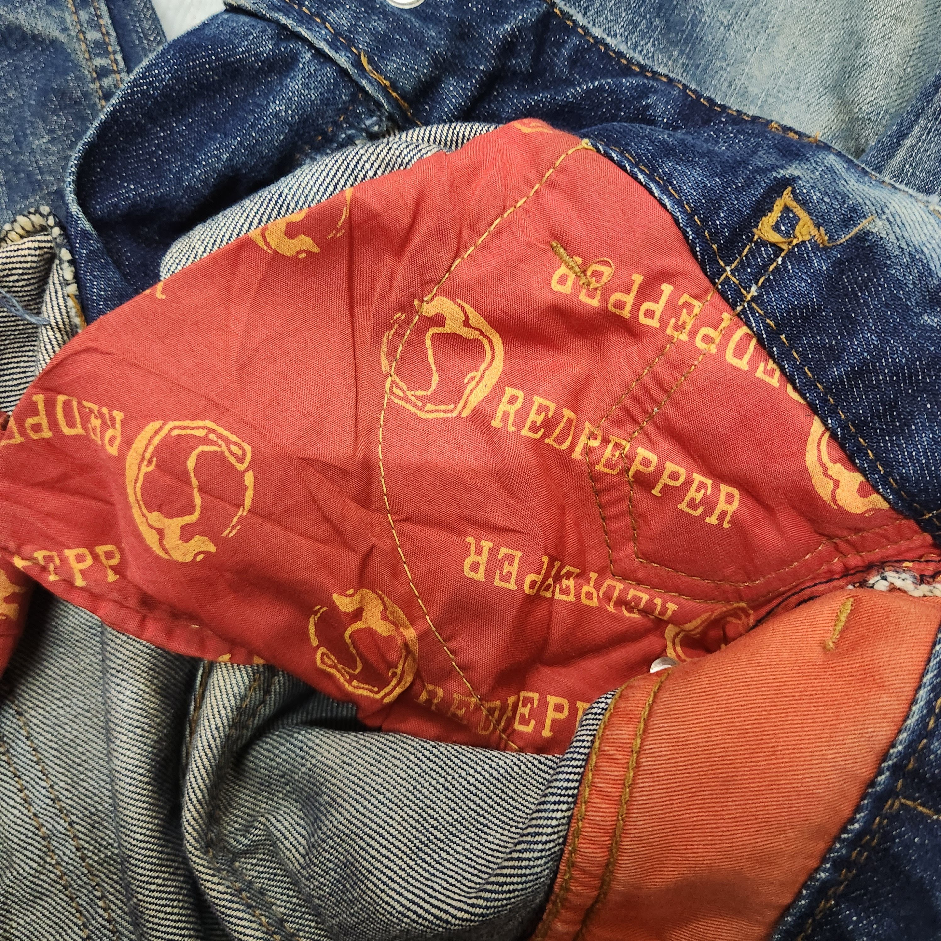 Denim & Co. × Japanese Brand Flared Denim & Co Red Pepper Thrashed Jeans Size US 28 / EU 44 - 11 Thumbnail