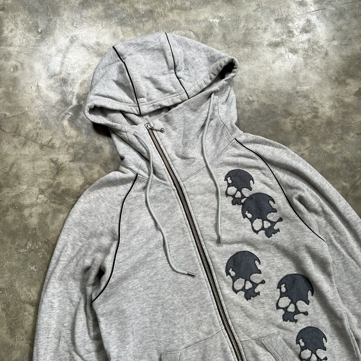 KMRii 2000s Stud Muffin Vkei Style Asymmetric Zip Skull Hoodie Size US L / EU 52-54 / 3 - 3 Thumbnail