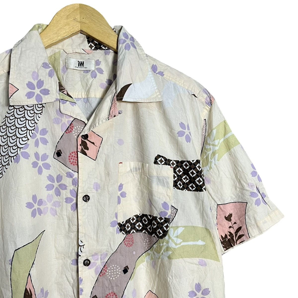 Designer × Issey Miyake × Japanese Brand Vintage Issey Miyake Design Studio Open Collar Pocket Shirt Size US L / EU 52-54 / 3 - 3 Thumbnail