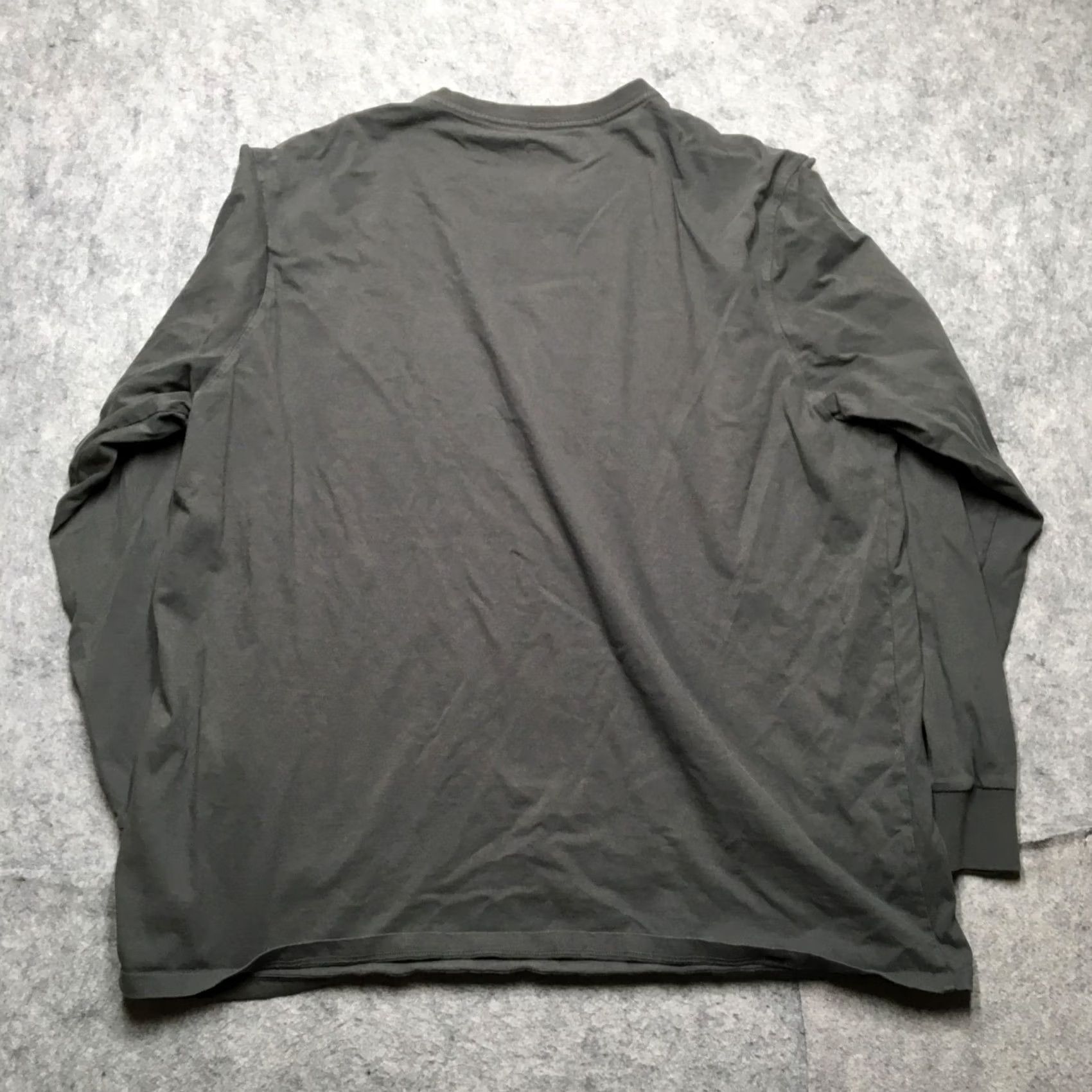 Vintage American Giant Shirt Men 3XL Dark Gray Long Sleeve Pocket Tee Made in USA Cotton Size US XXL / EU 58 / 5 - 5 Thumbnail