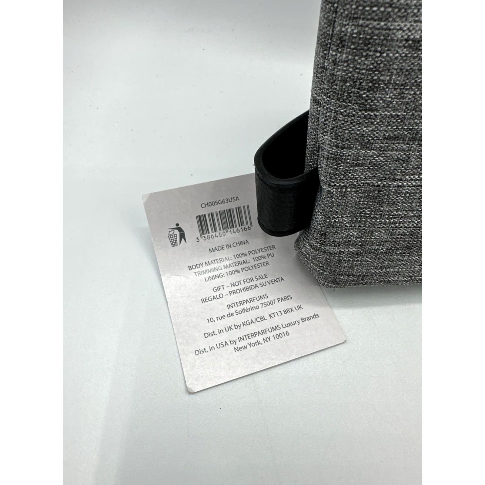 Jimmy Choo Jimmy Choo Parfums Pouch Toiletry Bag Gray Heather Cosmetic Case Travel Case Medium Zip Men Size ONE SIZE - 2 Thumbnail