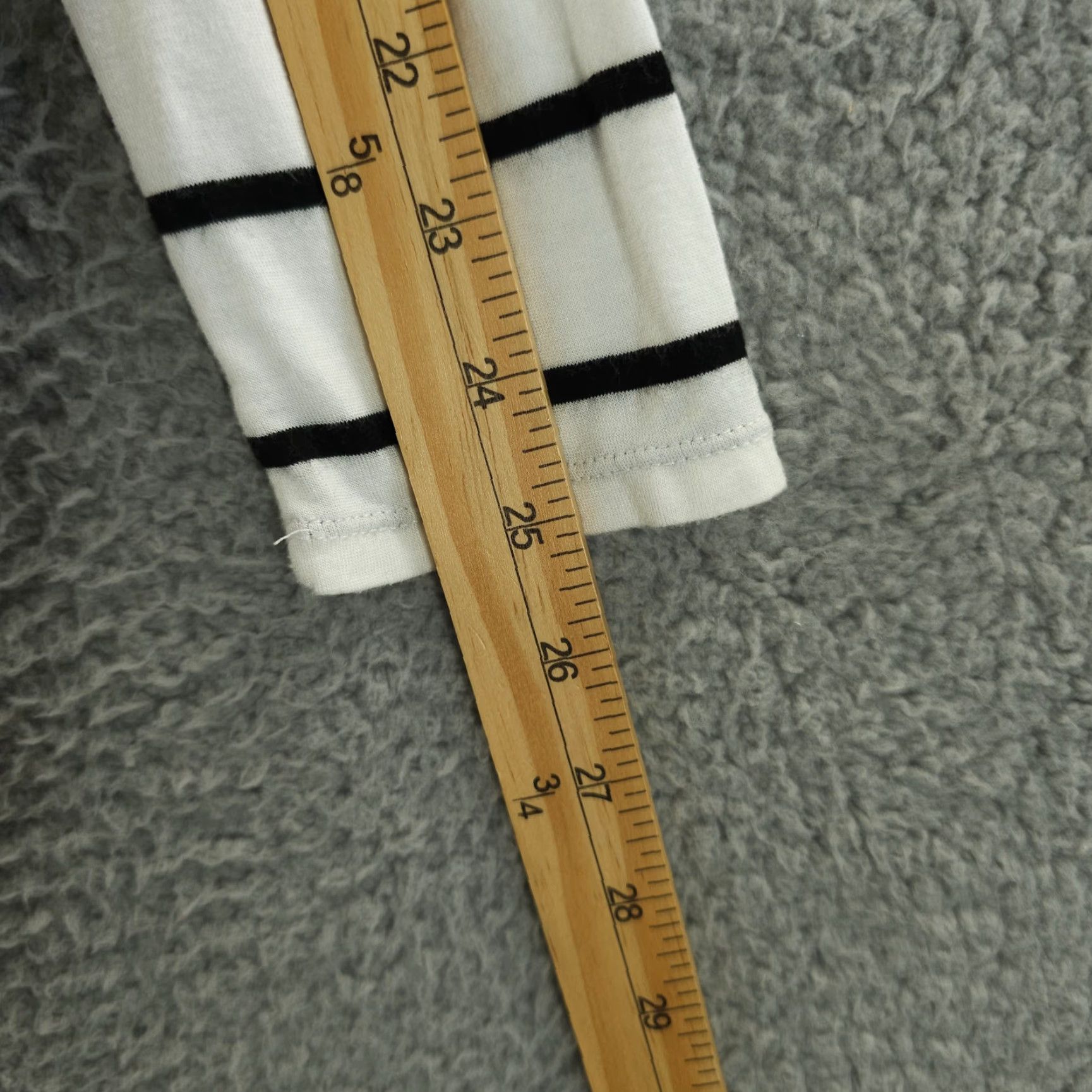 White House Black Market White House Black Market Cardigan M White Black Striped Sheer Hem Waterfall Top Size M / US 6-8 / IT 42-44 - 7 Thumbnail