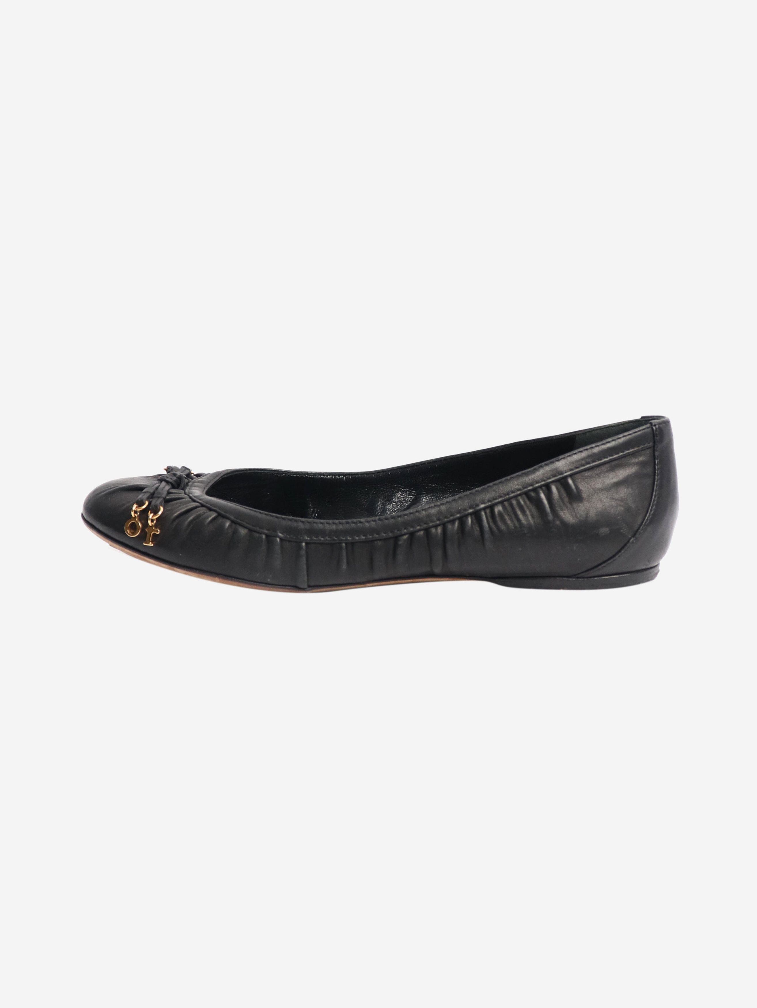 Dior Black leather ballet flats - EU 37 (UK 4) Size US 6.5 / IT 36.5 - 1 Thumbnail