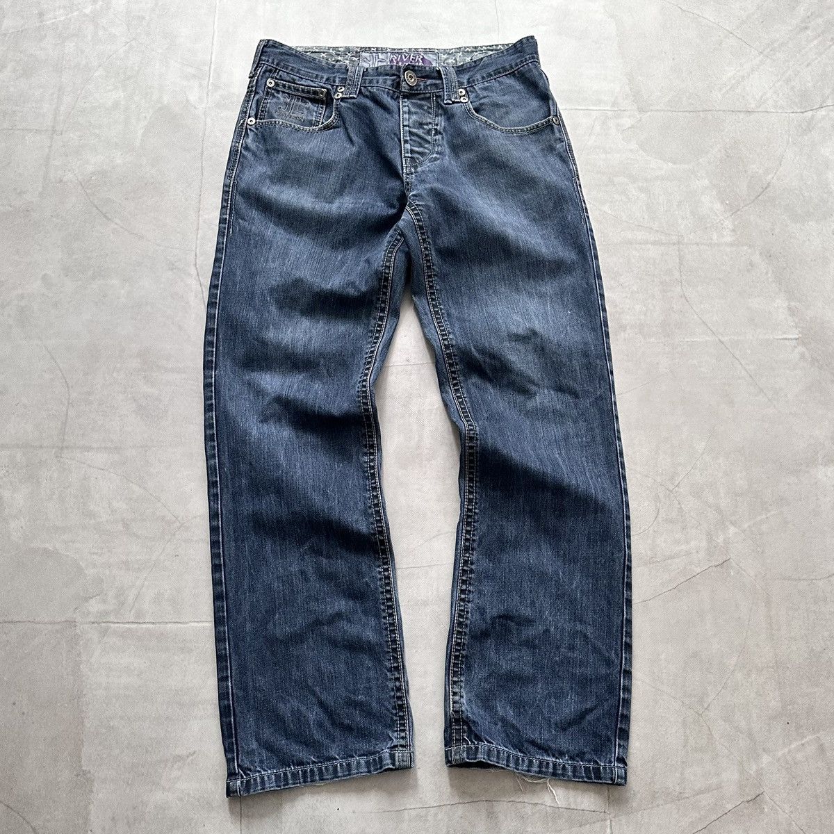 Red Monkey Japan Samurai Jeans Hieroglyph Embroidered LGB Evisu Vibe Size US 32 / EU 48 - 8 Thumbnail