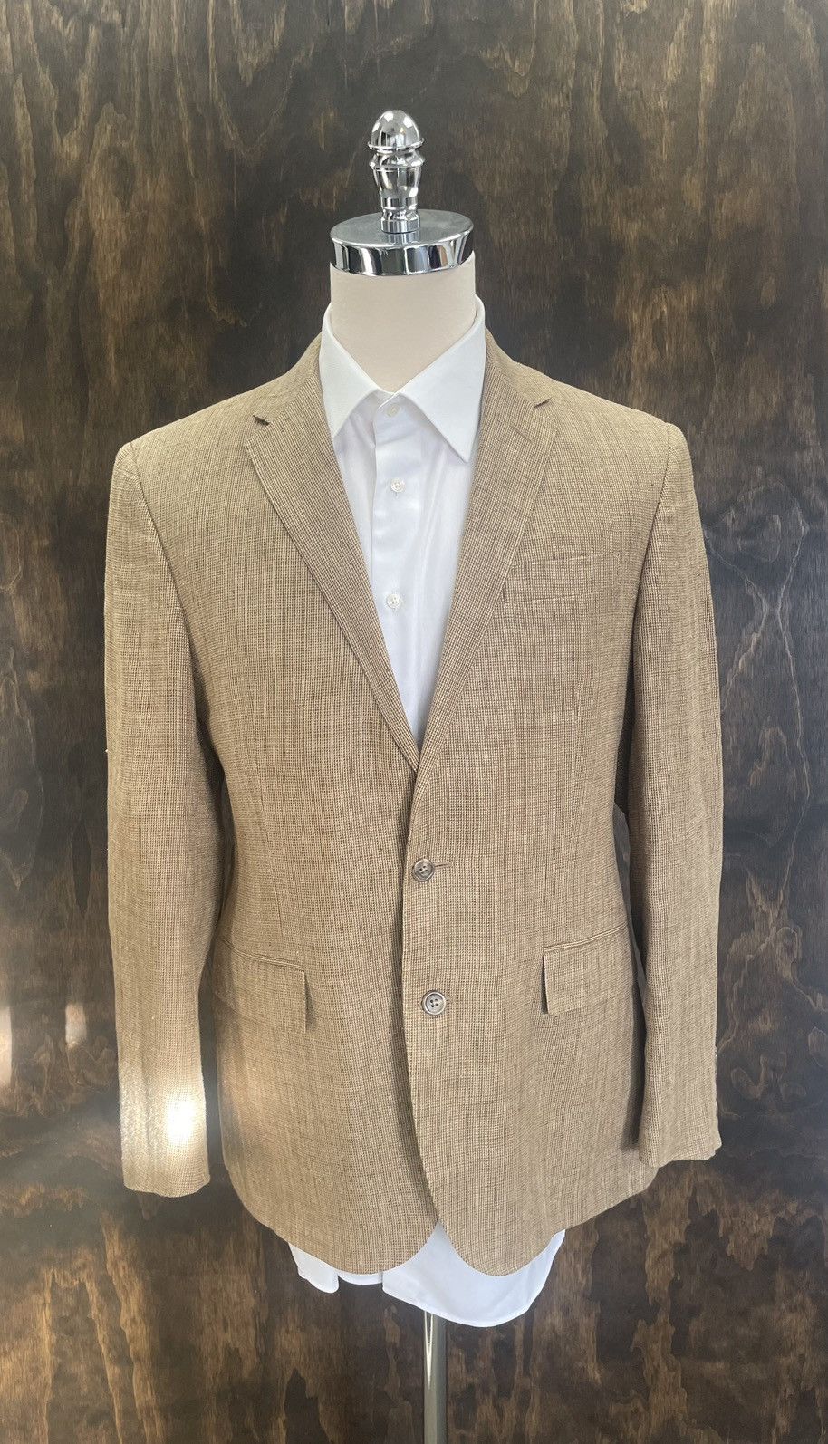 Micro Checked Silk & Linen-Blend Tweed Jacket