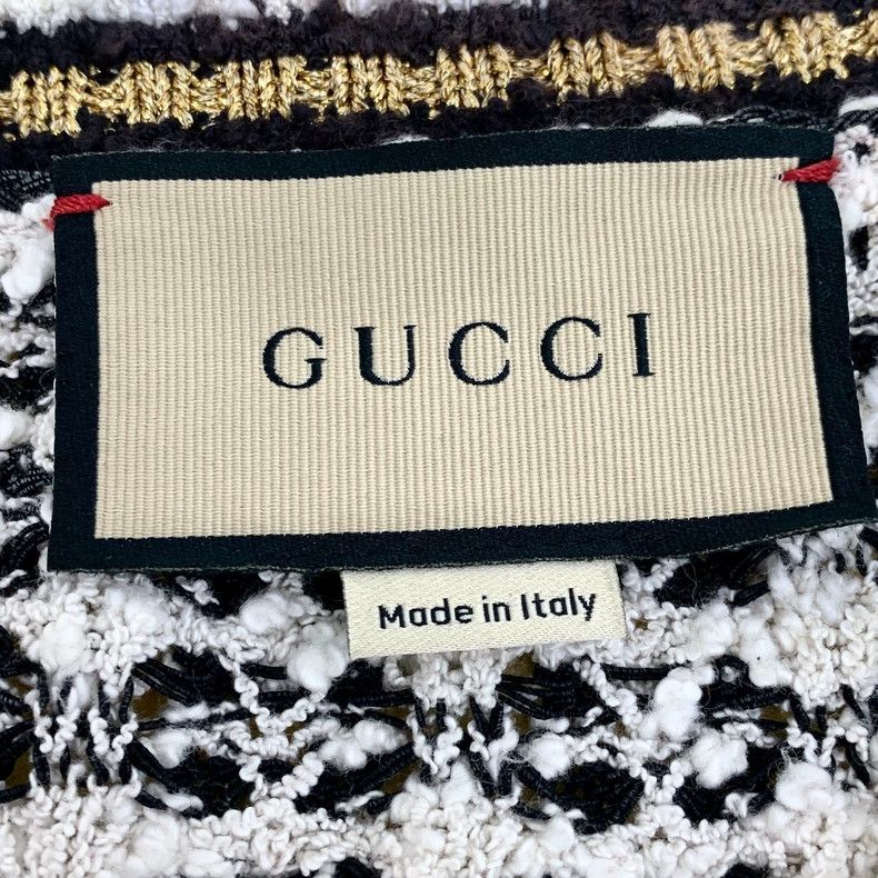 Gucci Gucci Color-blocked cotton round-neck single-breasted long- Size L / US 10 / IT 46 - 6 Thumbnail