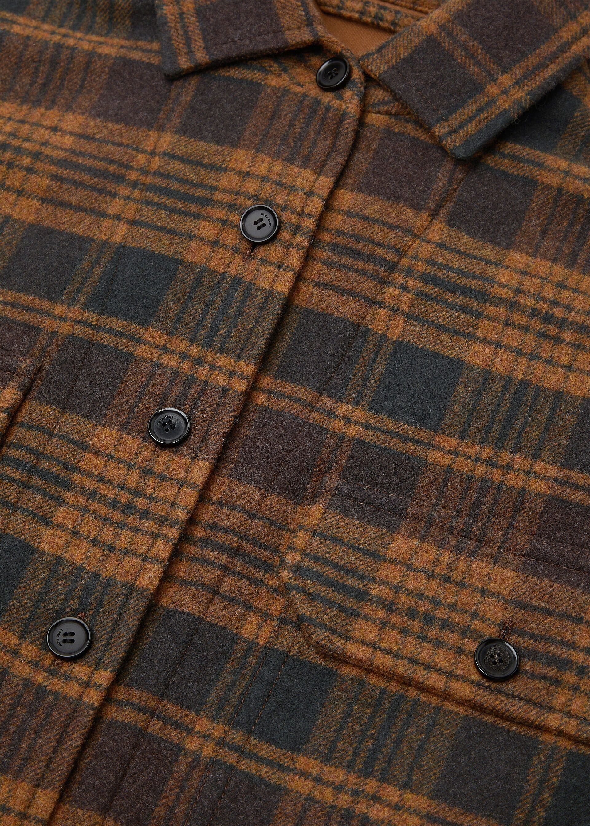 Loro Piana os11x0426 FAQ9434 Darby Overshirt in Green and Orange Tartan Size XS / US 0-2 / IT 36-38 - 6 Thumbnail