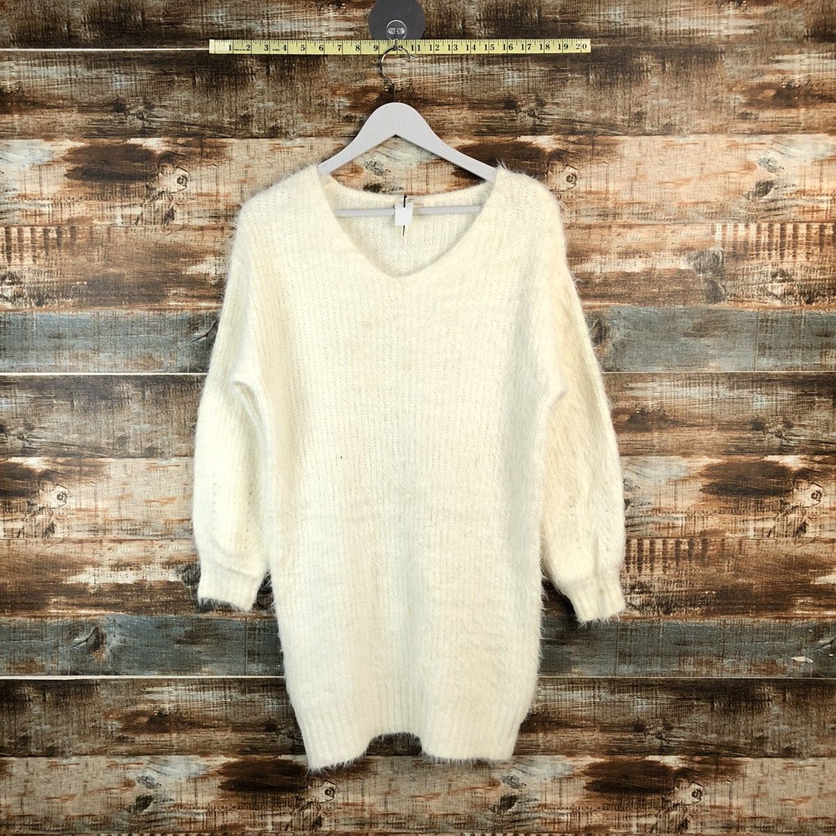 Japanese Brand DL Freesia White Mohair Knitwear #C426 Size M / US 6-8 / IT 42-44 - 1 Thumbnail
