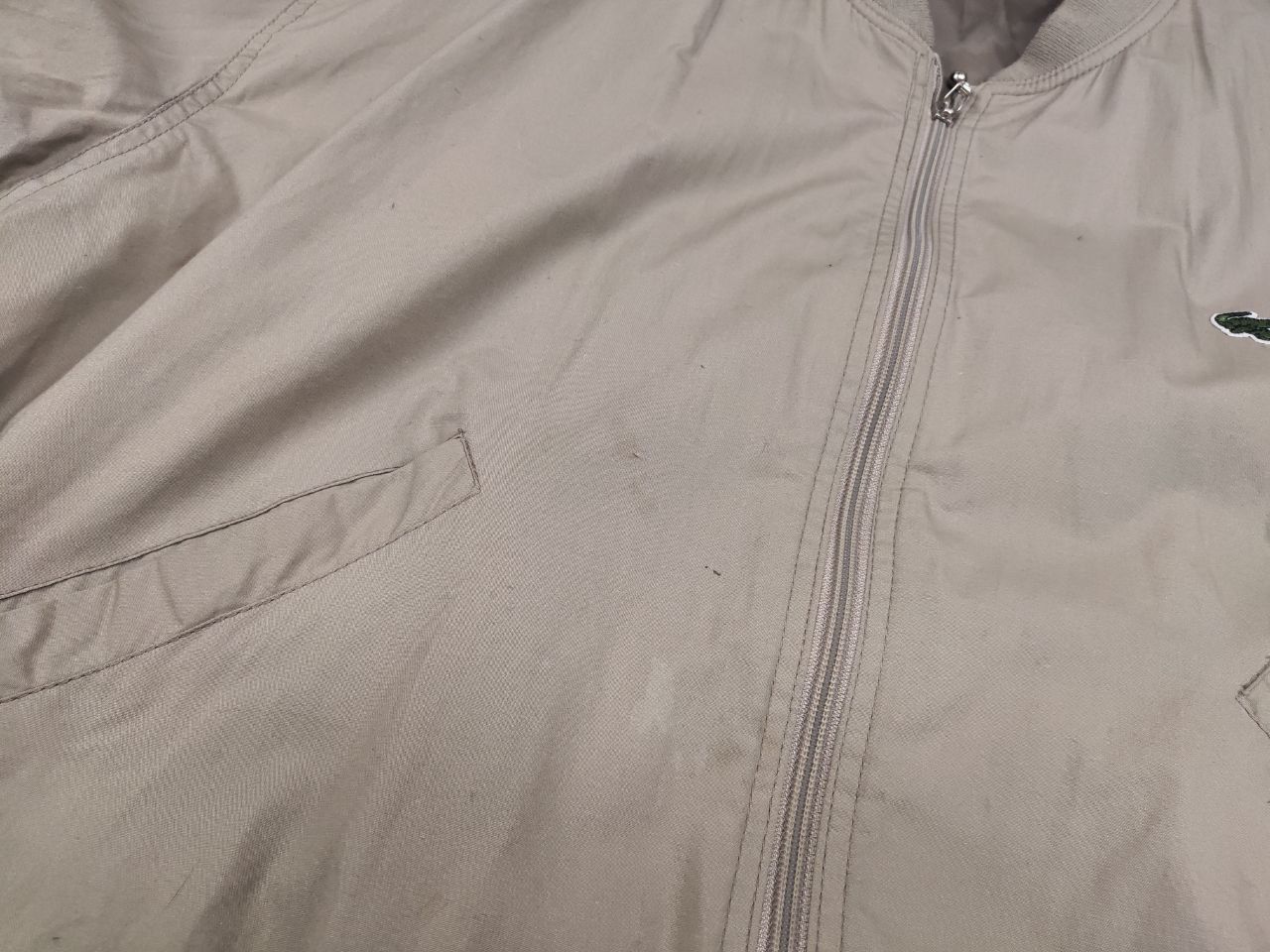 Lacoste Vintage 90's Lacoste custom double logo Beige Bomber Jacket Size US M / EU 48-50 / 2 - 16 Thumbnail