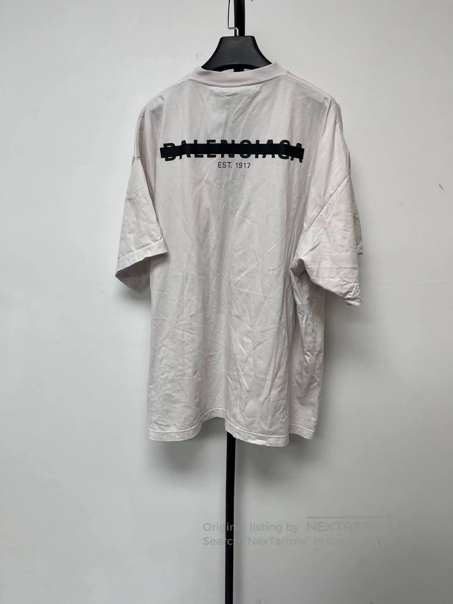 Balenciaga Balenciaga White Logo Print Casual T-Shirt. Size US S / EU 44-46 / 1 - 2 Thumbnail