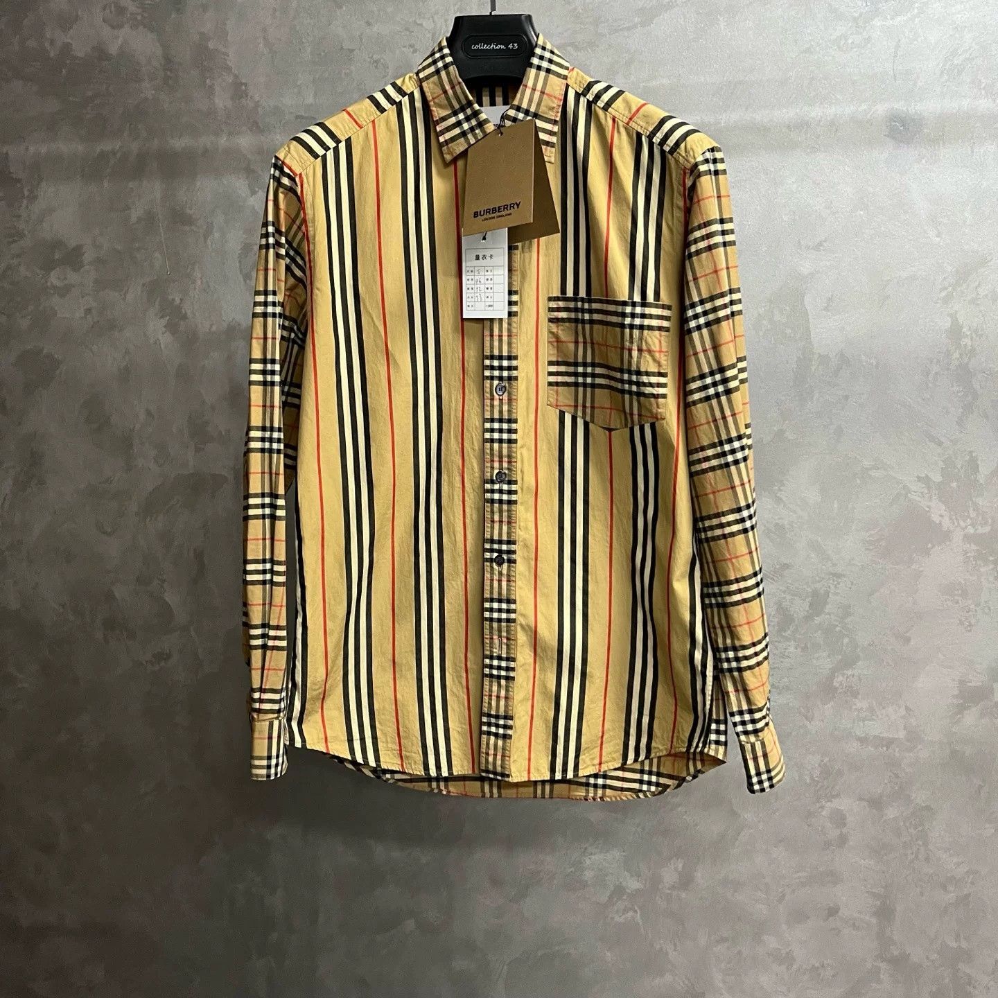 Burberry Burberry Classic Beige Stripe Shirt Size US S / EU 44-46 / 1 - 1 Preview