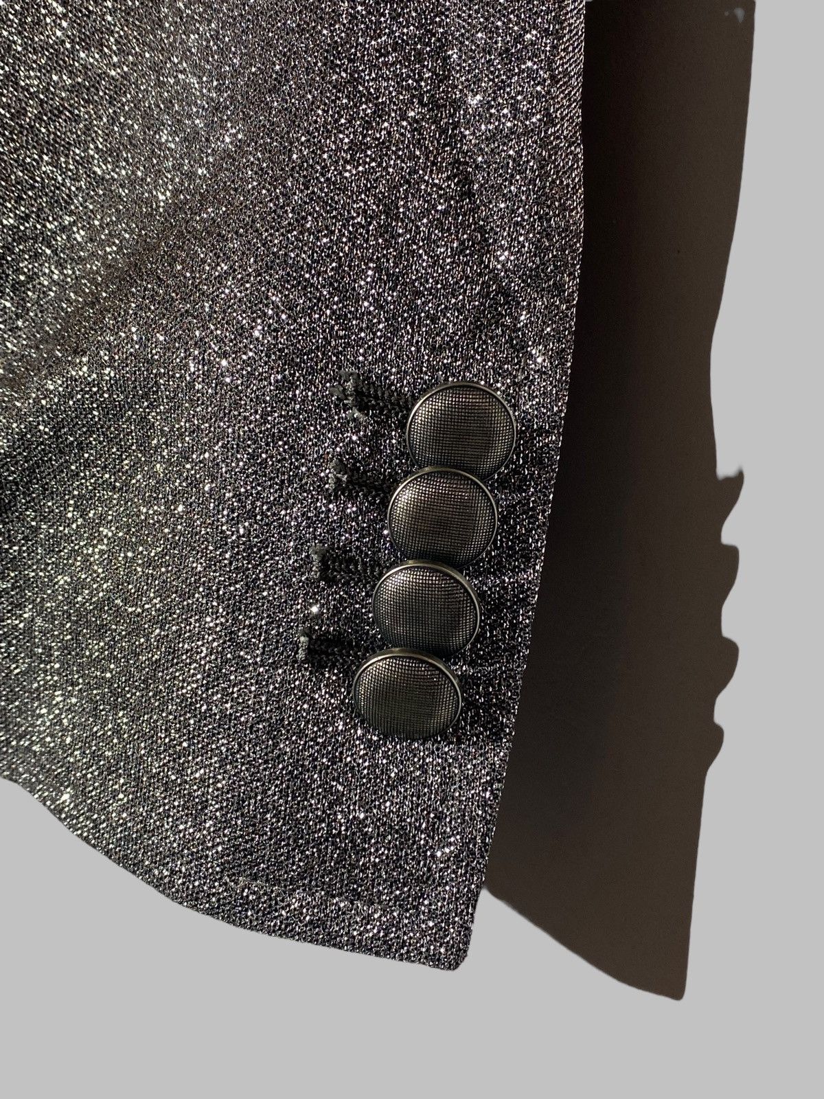 Tagliatore Tagliatore Women’s Glitter Silver Blazer Jacket Size L / US 10 / IT 46 - 11 Thumbnail