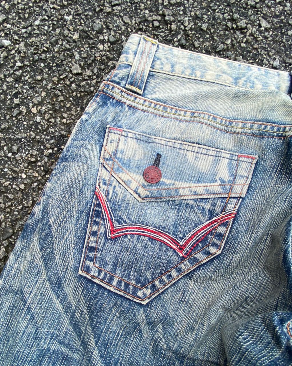 Edwin 💥FLARE💥VINTAGE EDWIN 503 BLUE DISTRESSED DENIM Denim Size US 31 - 9 Thumbnail