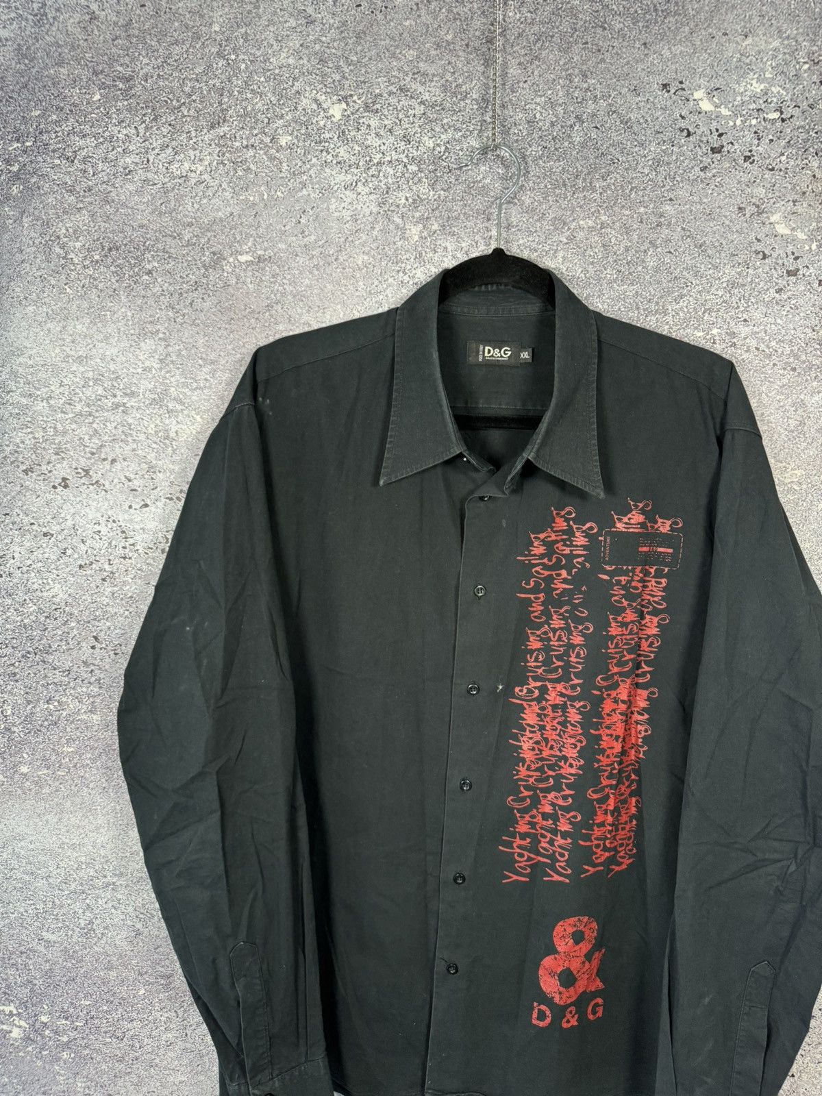 Dolce & Gabbana × Vintage Dolce & Gabbana Latest Printed Shirt Button Up Black Shirt Size US XXL / EU 58 / 5 - 3 Thumbnail