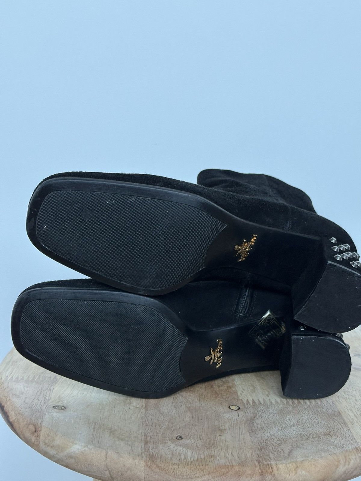 Designer × Prada Prada suede Boots with studs Size US 5.5 / IT 35.5 - 9 Thumbnail