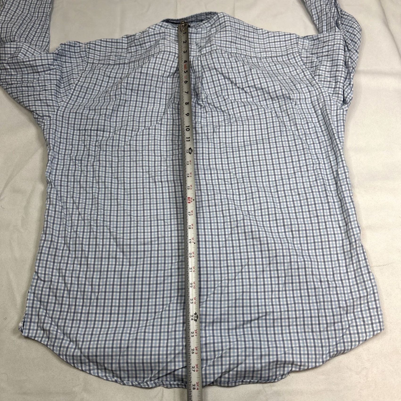 Peter Millar Peter Millar Button-Up Long Sleeve Men Large Blue Plaid Silk Cotton Shirt Size US L / EU 52-54 / 3 - 5 Thumbnail