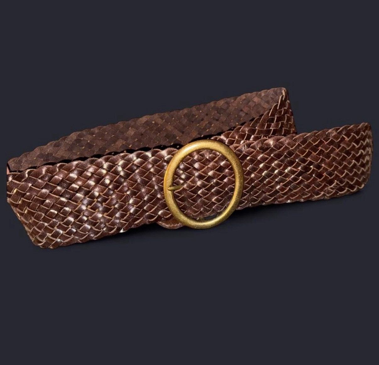 Jessica Simpson Jessica Simpson Brown braided - genuine - leather belt Size ONE SIZE - 2 Thumbnail