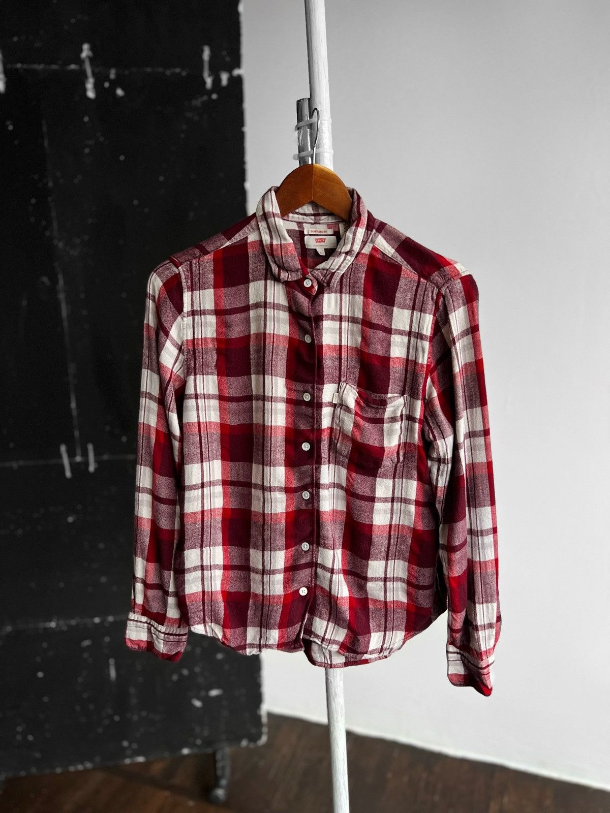 Designer × Levi's Levis Women Sidney Pocket Boyfriend Long Sleeve Button Shirt Size M / US 6-8 / IT 42-44 - 3 Thumbnail