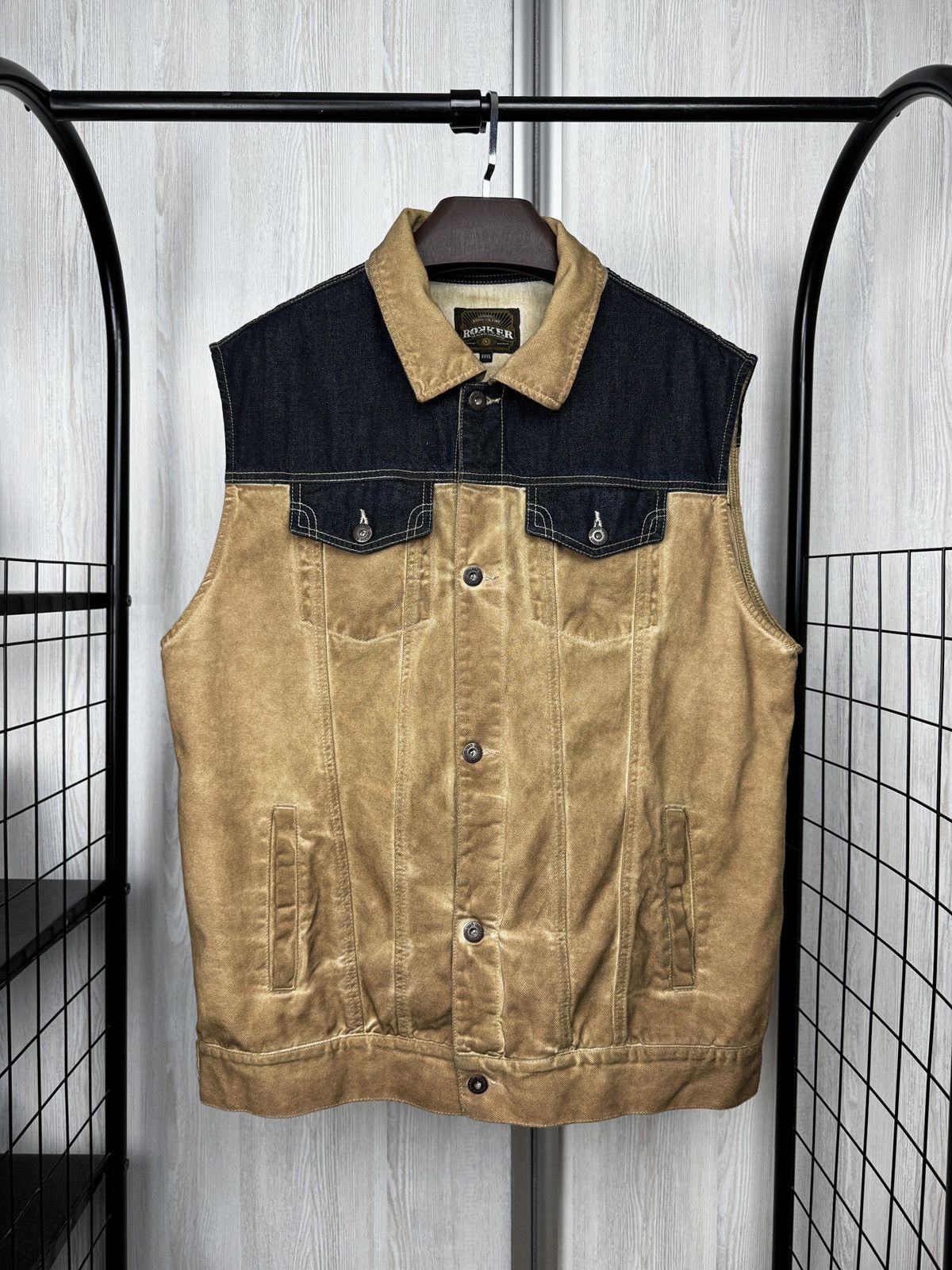 THE ROKKER COMPANY The Rokker Company mixed denim motorcycle vest size XXXL Size US XXL / EU 58 / 5 - 1 Thumbnail