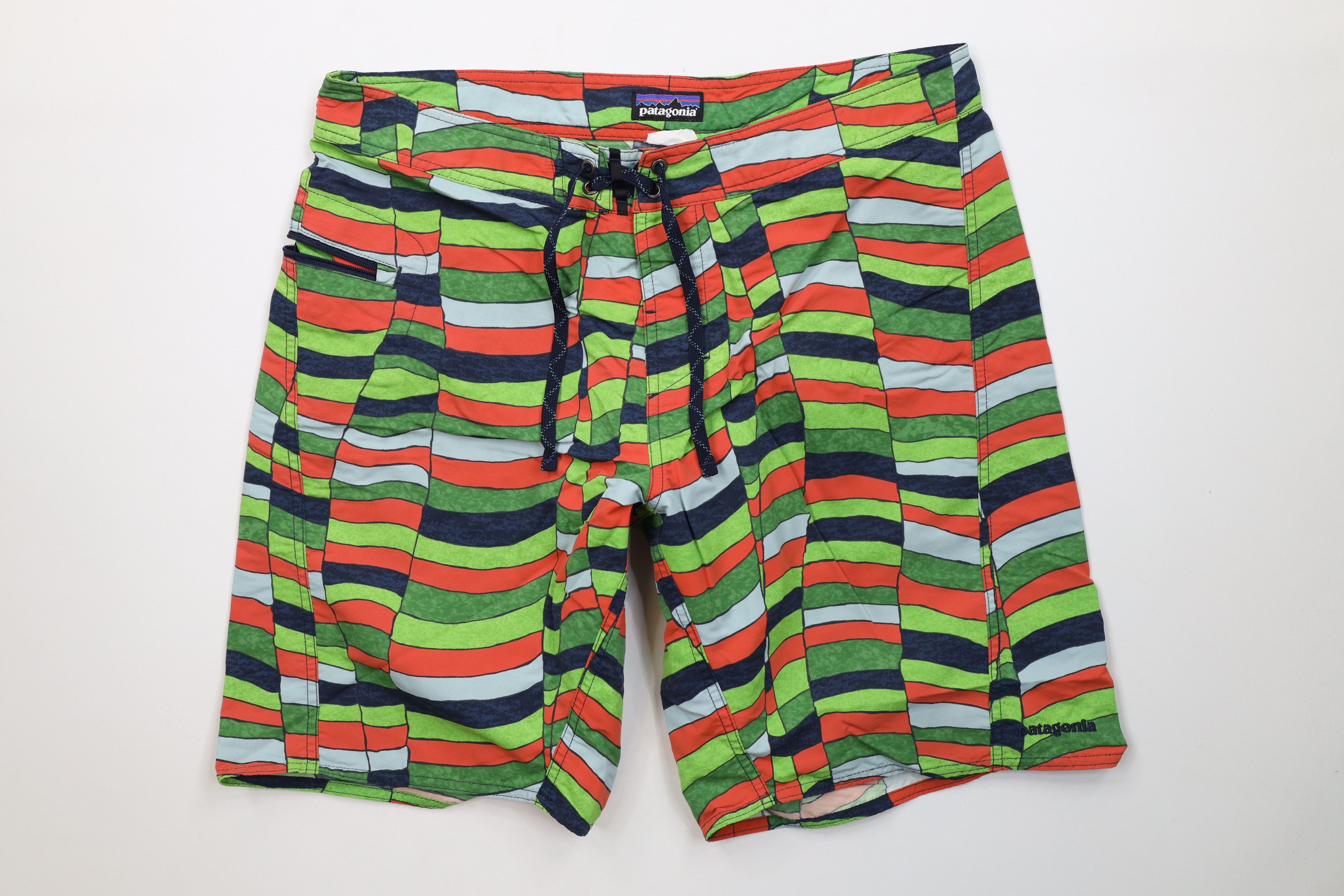 Patagonia Patagonia Board Shorts Baggies Swim Trunks Rainbow Striped Size US 35 - 1 Thumbnail