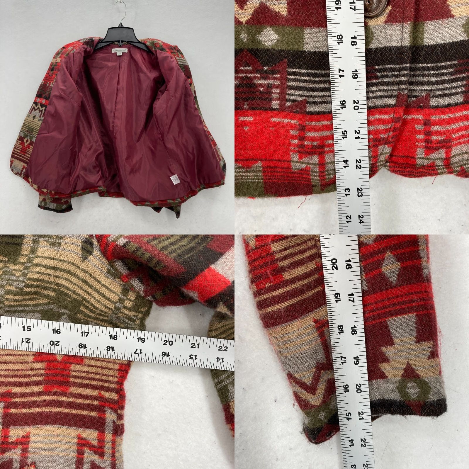Coldwater Creek Coldwater Creek Aztec Western Jacket Women's 6P Red Wool Blend Button Front Size M / US 6-8 / IT 42-44 - 8 Thumbnail