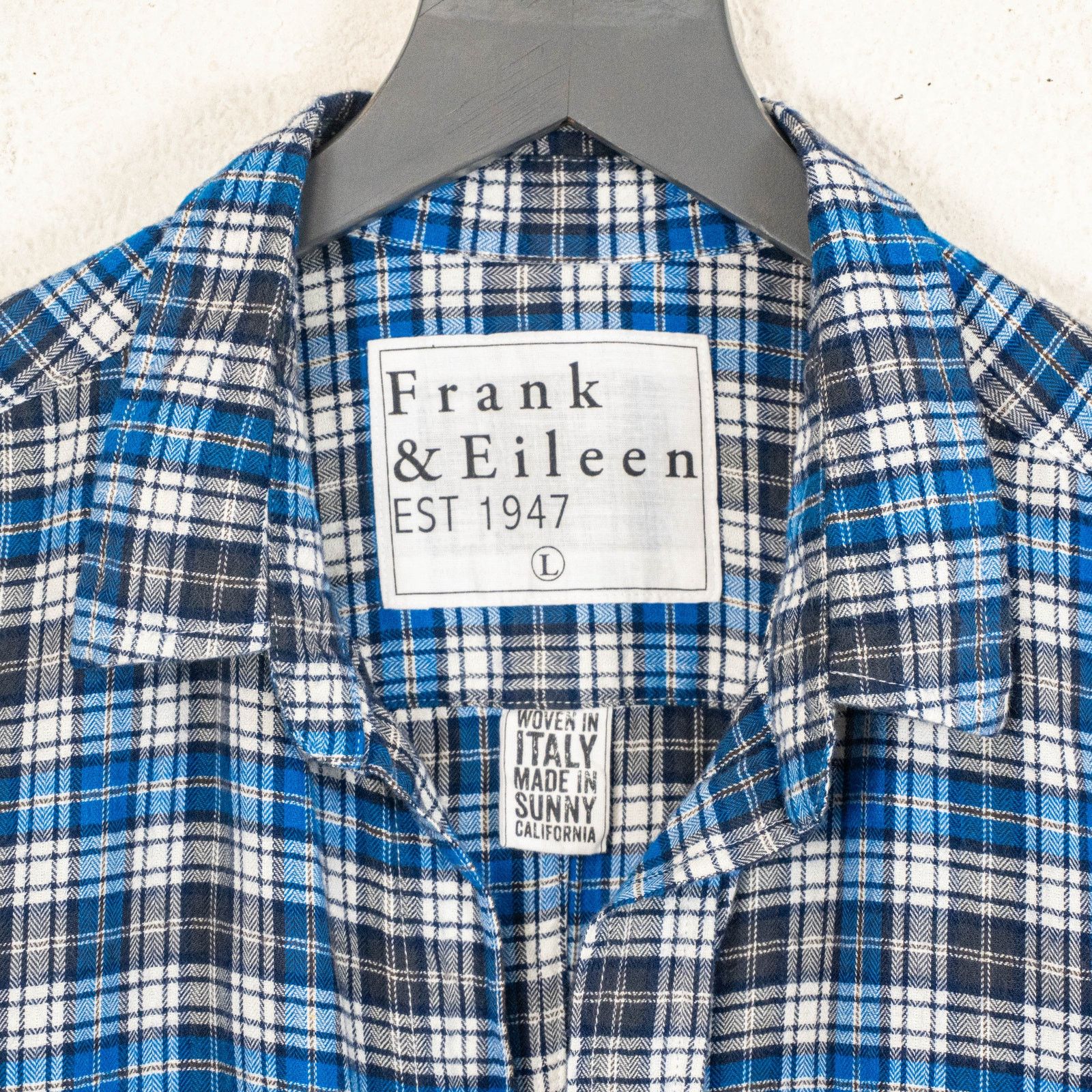 Frank & Eileen Frank & Eileen Button up BARRY Shirt Blue Plaid Flannel L Size L / US 10 / IT 46 - 3 Thumbnail