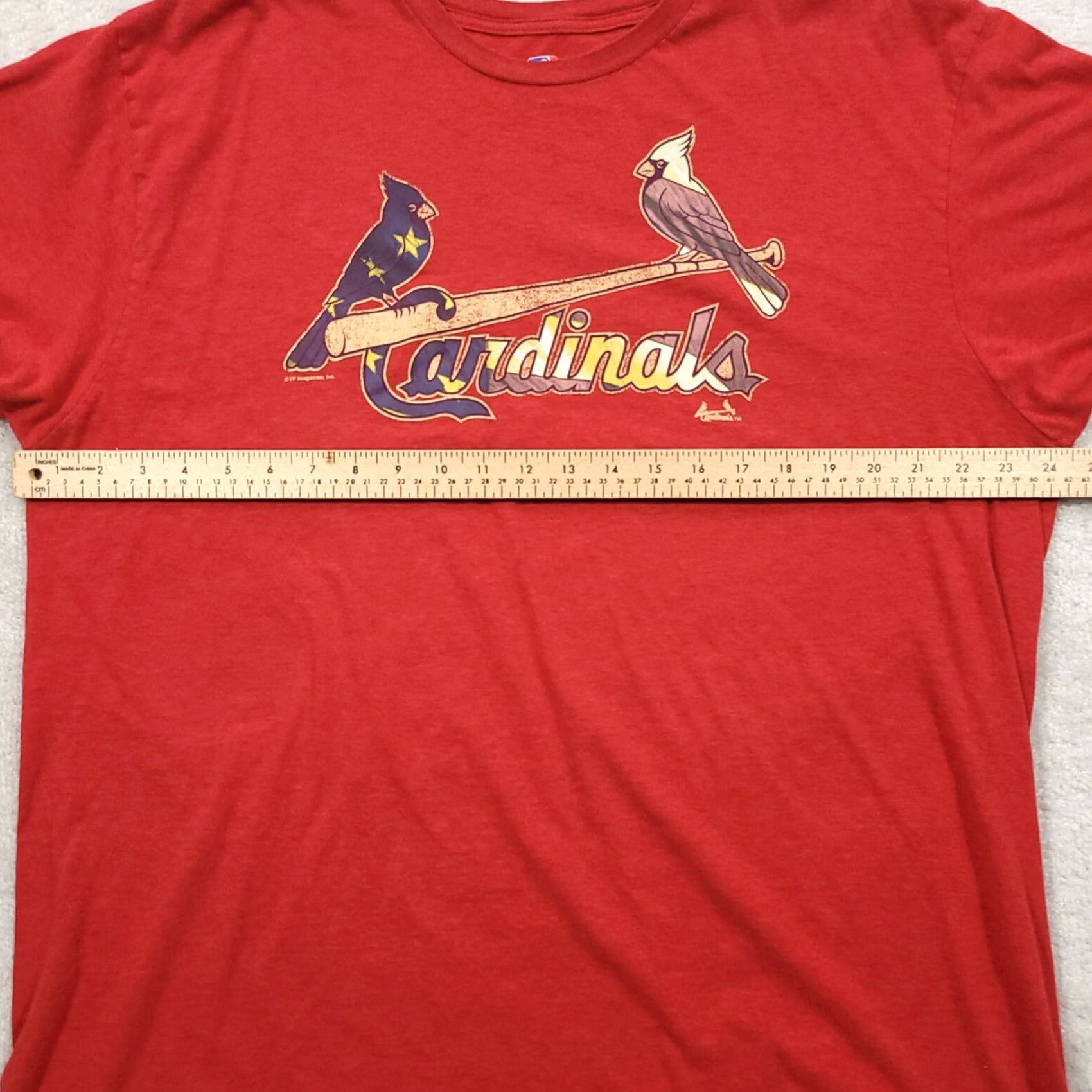 MLB MLB St Louis Cardinals T Shirt Mens 2XL Short Sleeve American Flag Red Size US XXL / EU 58 / 5 - 4 Thumbnail
