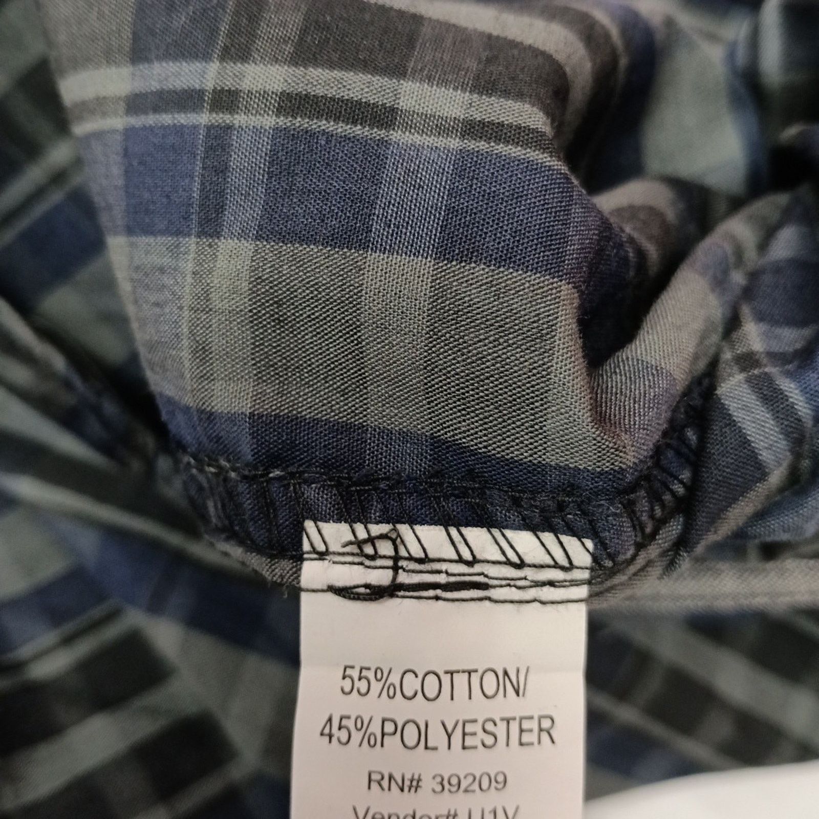 Burnside Burnside Mens S Shirt Button Up Blue Black Gray Plaid Casual Size US S / EU 44-46 / 1 - 6 Thumbnail