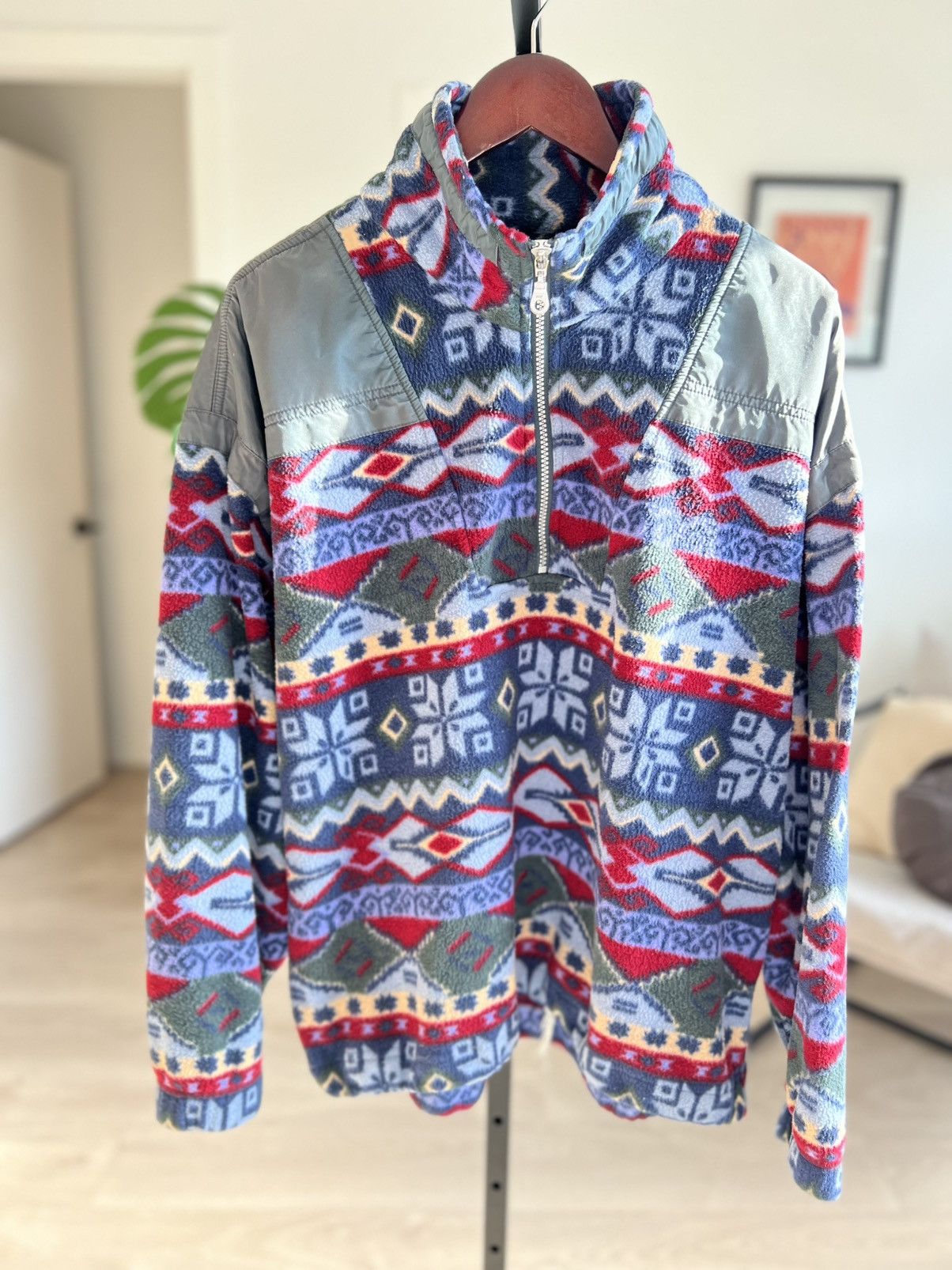 Other Vintage 90s Patterned Fleece Sweatshirt Patagonia Style Size US M / EU 48-50 / 2 - 1 Thumbnail
