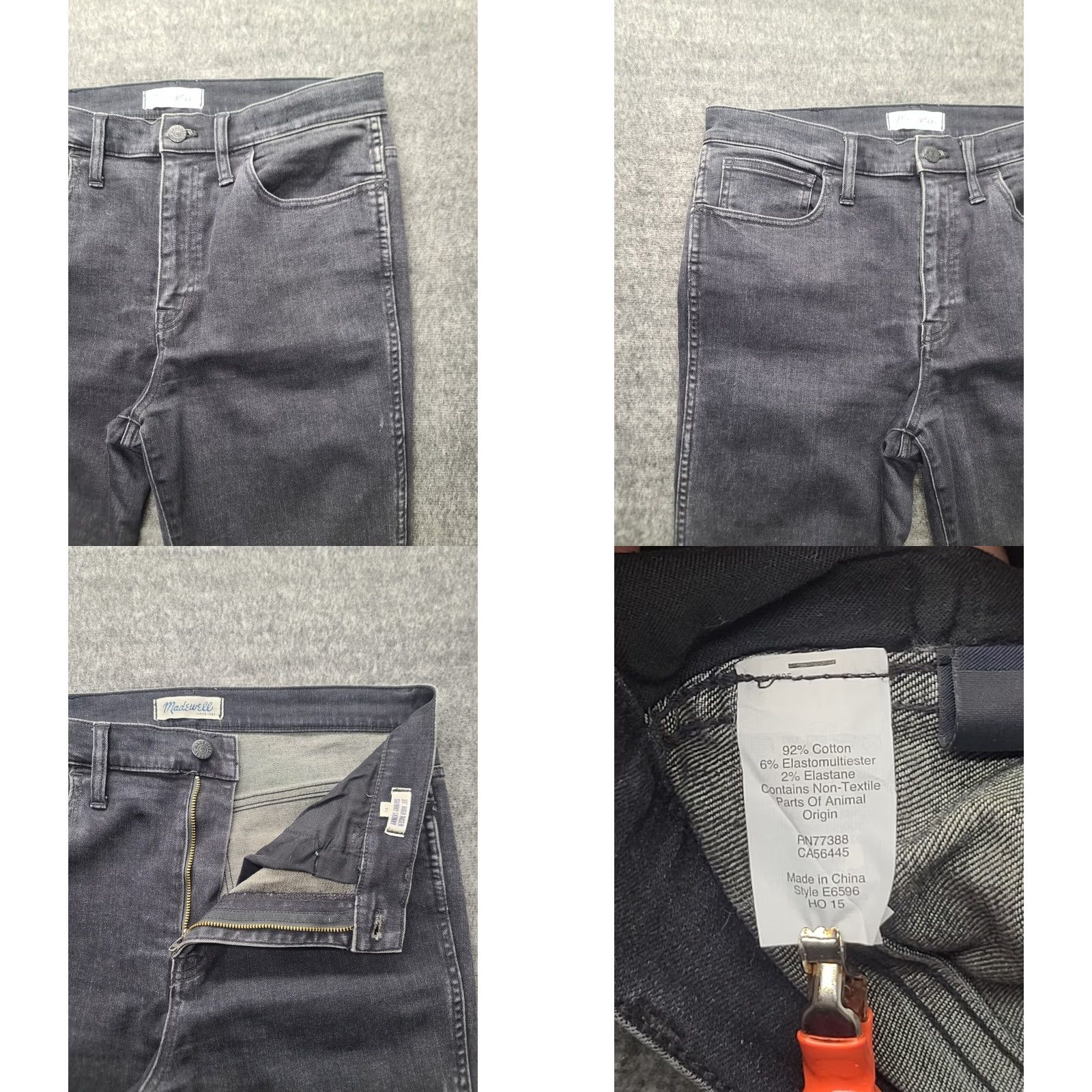 Madewell Madewell Jeans Womens 31x27 High Riser Skinny Charcoal Wash Skinny Jeans 31 Gray/Black Madewell Womens Jeans Size 24" / US 00 / IT 34 - 8 Thumbnail