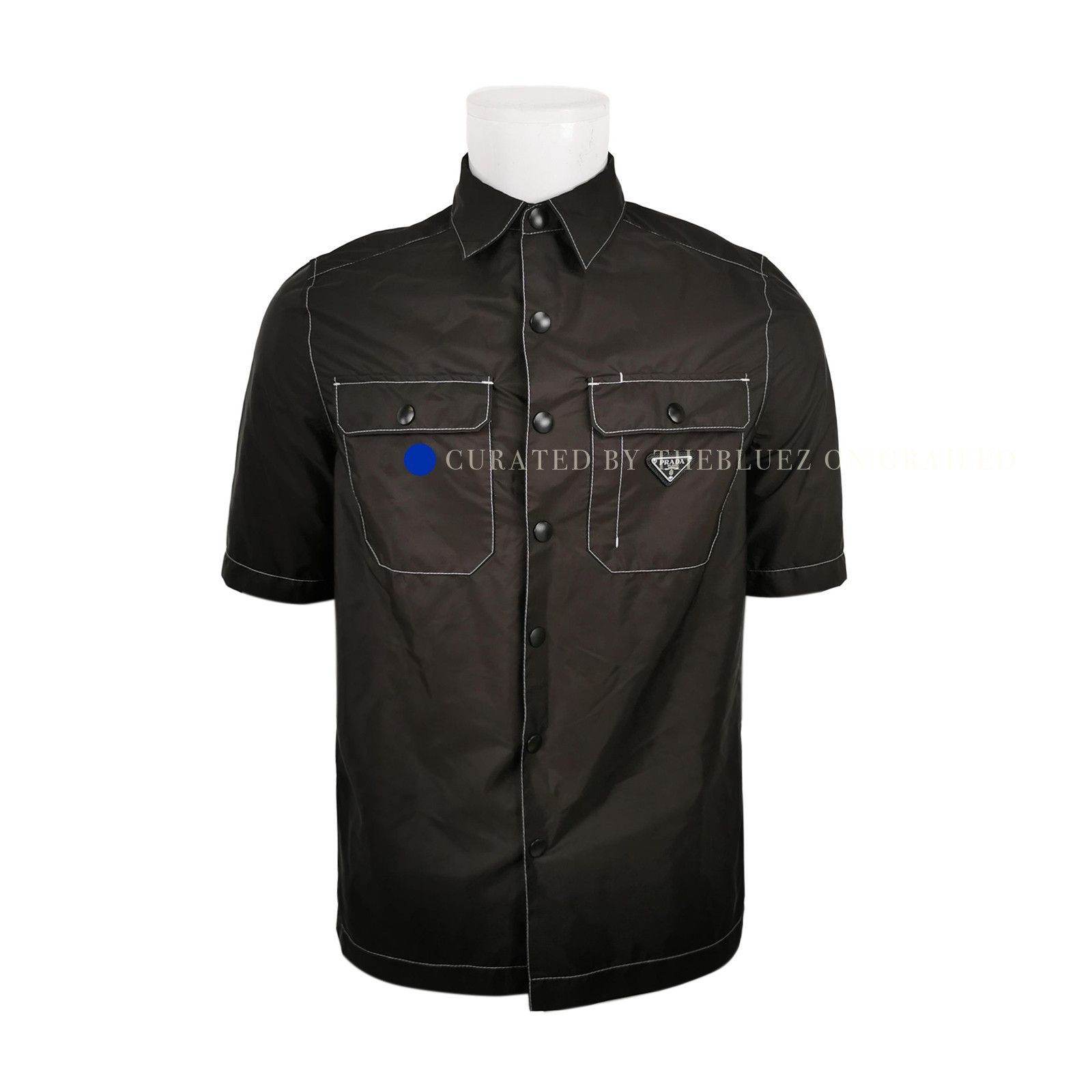 Prada Re-Nylon Black Short Sleeve Shirt Size US XS / EU 42 / 0 - 1 Thumbnail